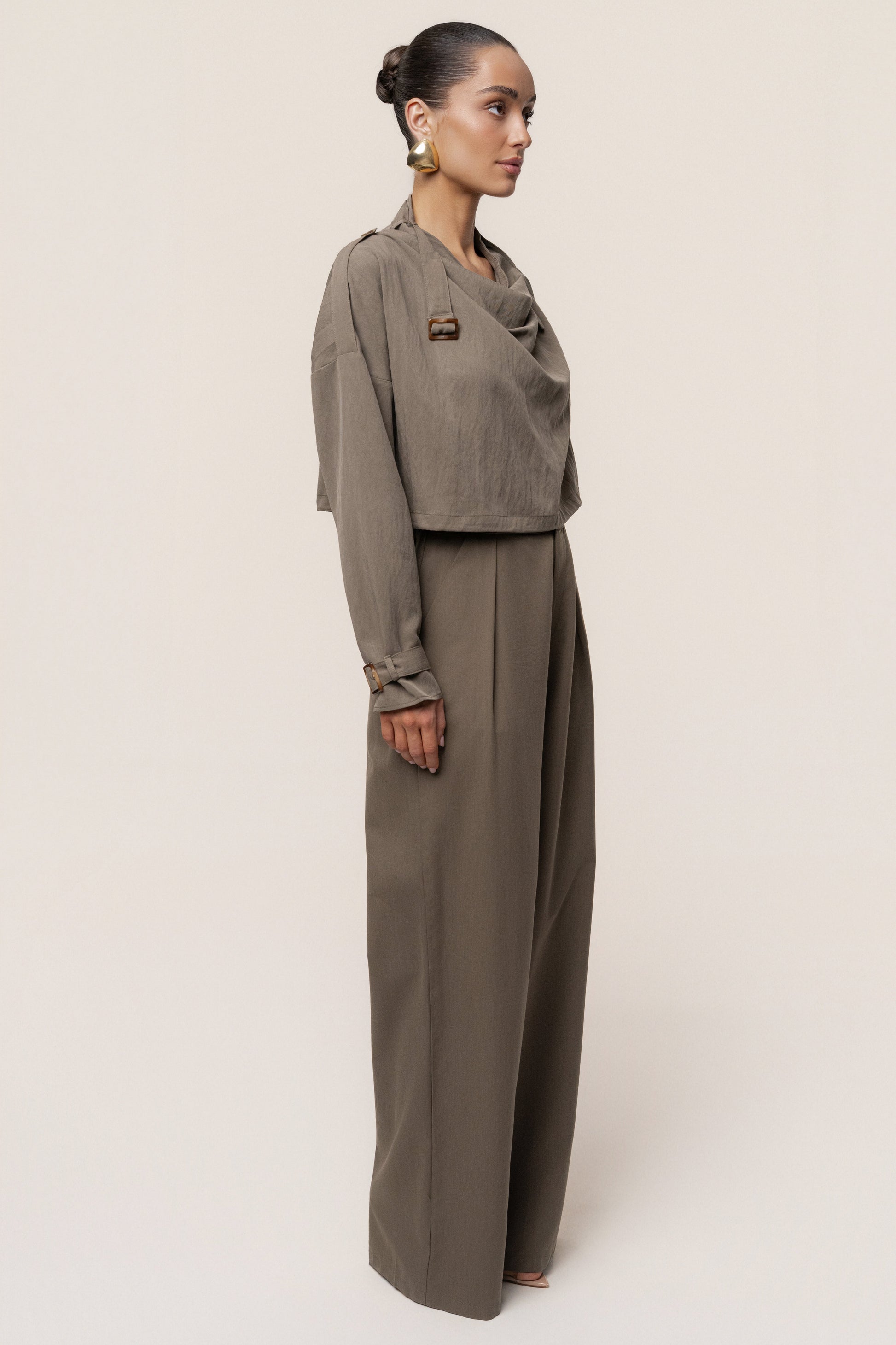 Dark Taupe Wanderlust Crop Top JLUXLABEL