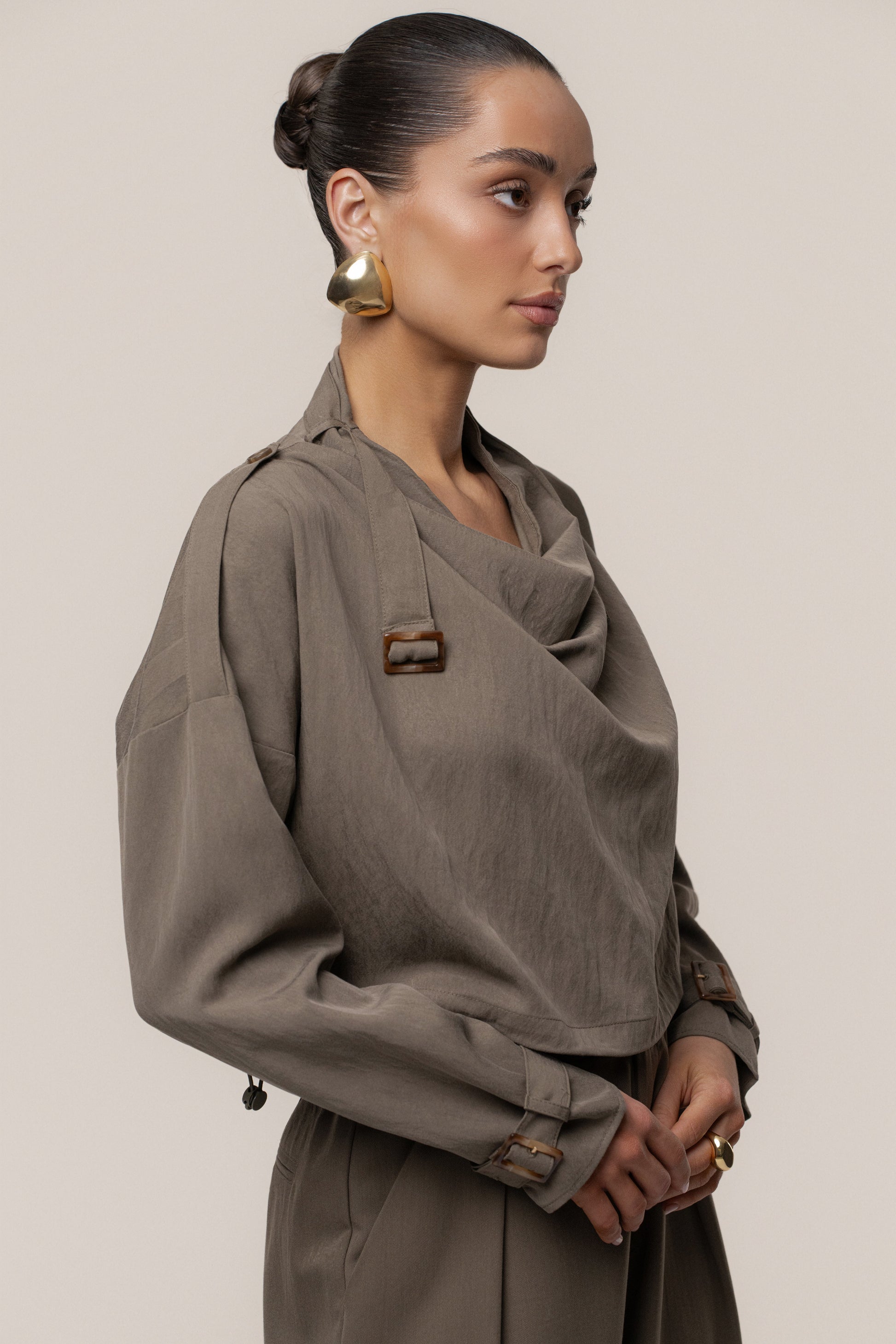 Dark Taupe Wanderlust Crop Top JLUXLABEL