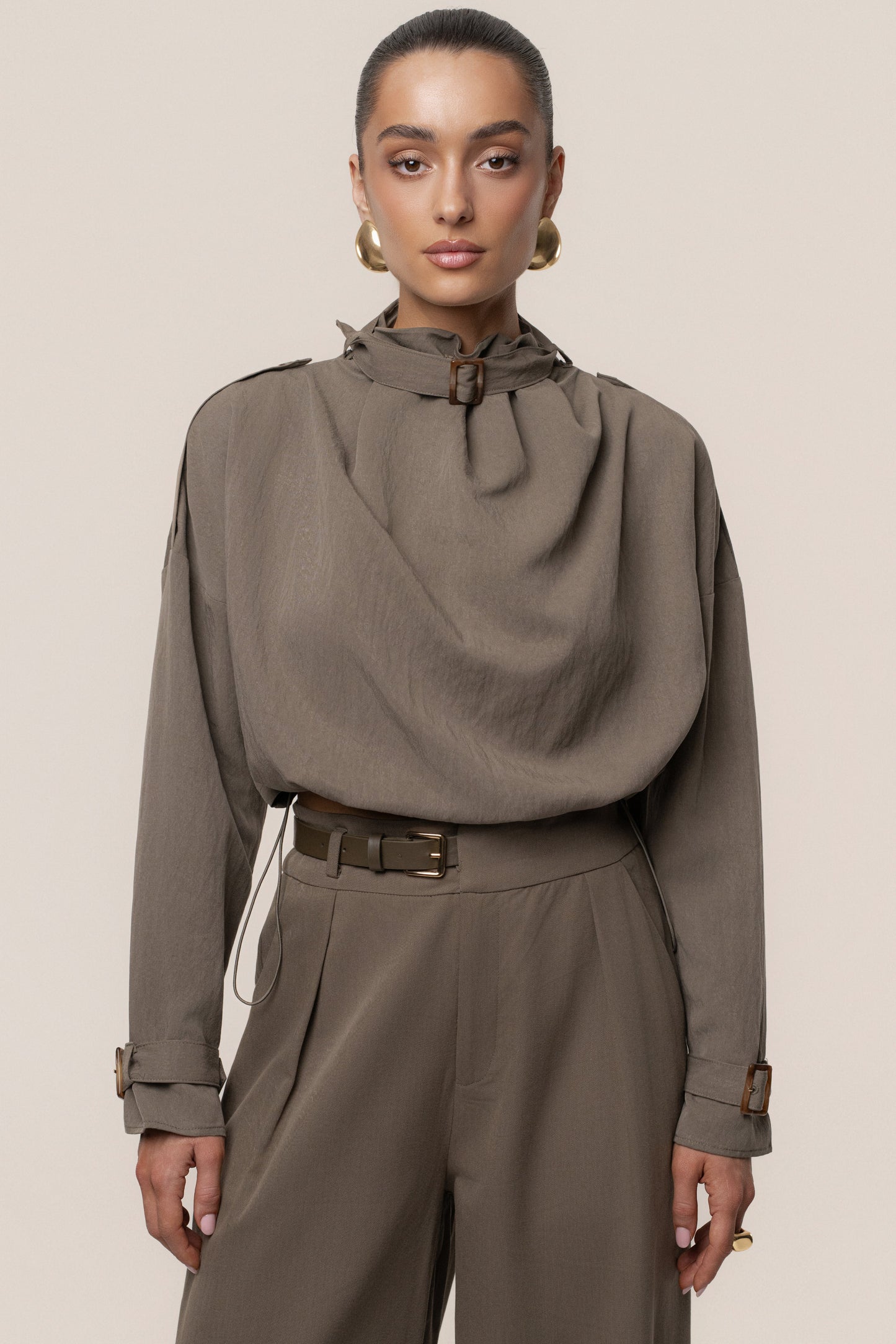 Dark Taupe Wanderlust Crop Top JLUXLABEL