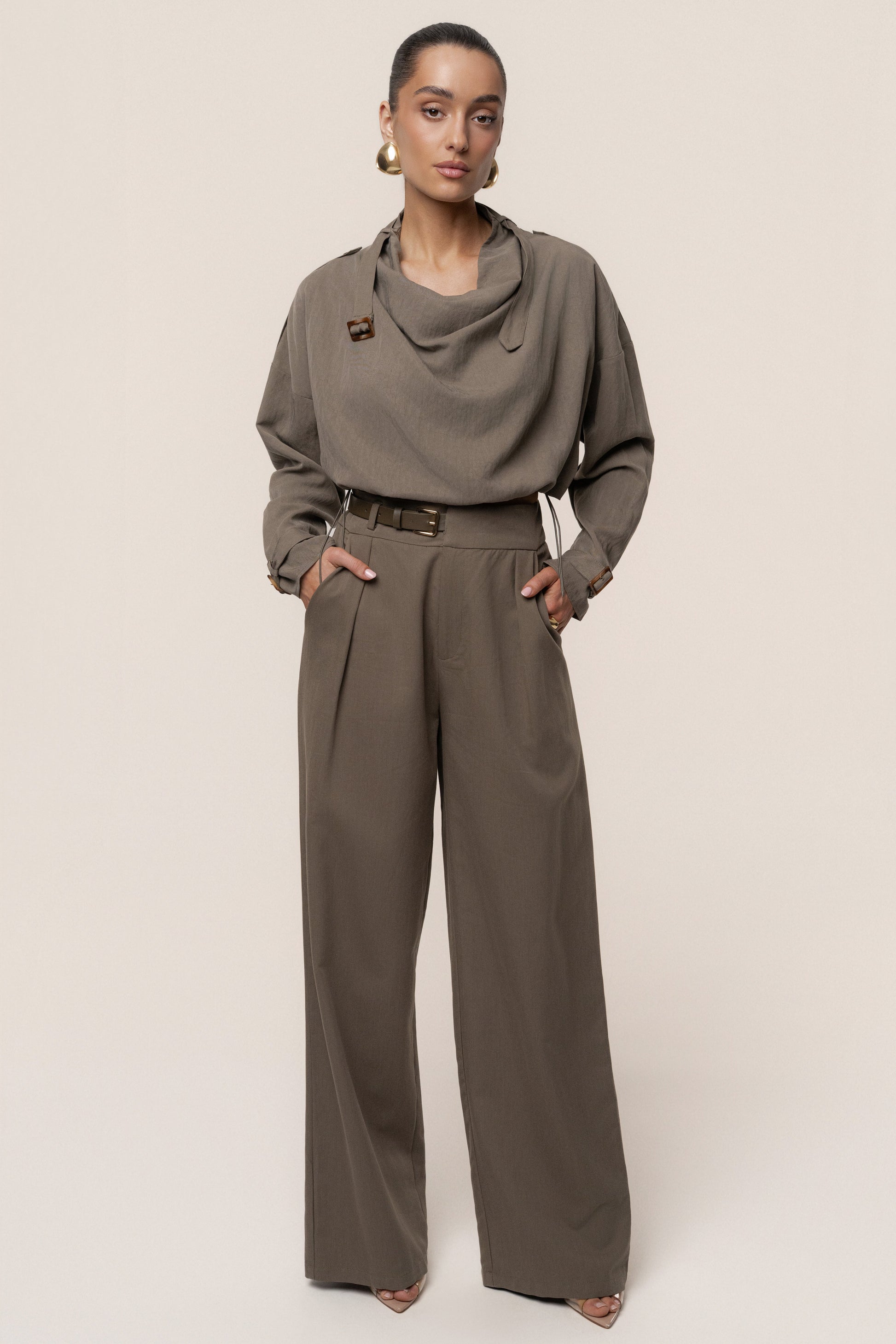 Dark Taupe Wanderlust Crop Top JLUXLABEL