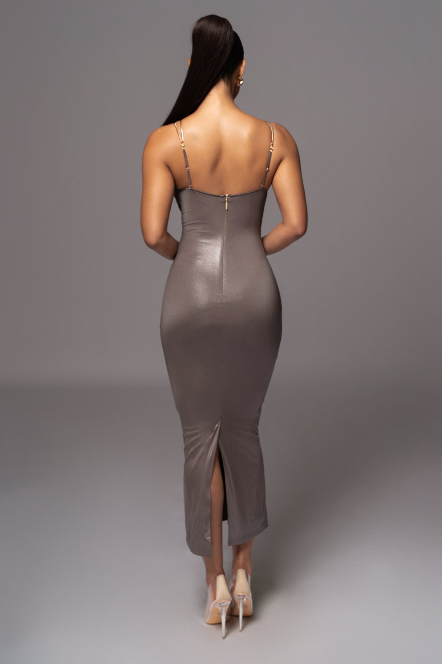 Olive Visions Of You Midi Dress JLUXLABEL