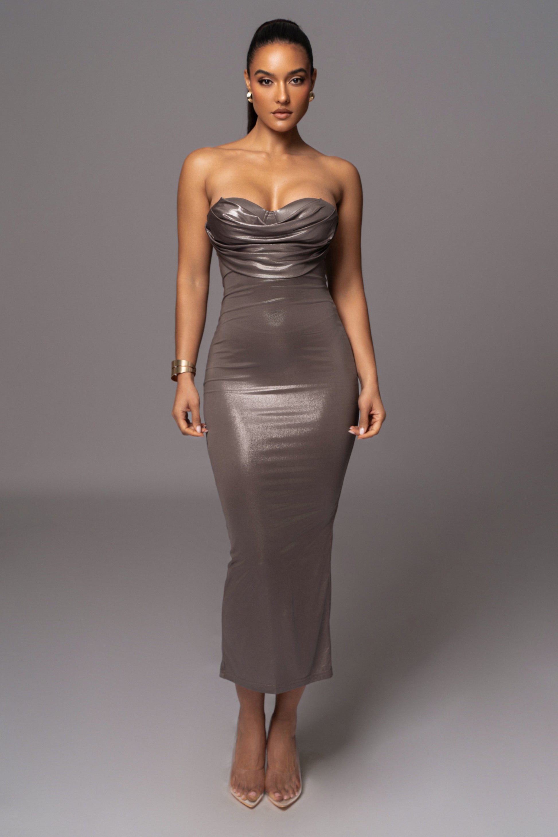 Olive Visions Of You Midi Dress JLUXLABEL