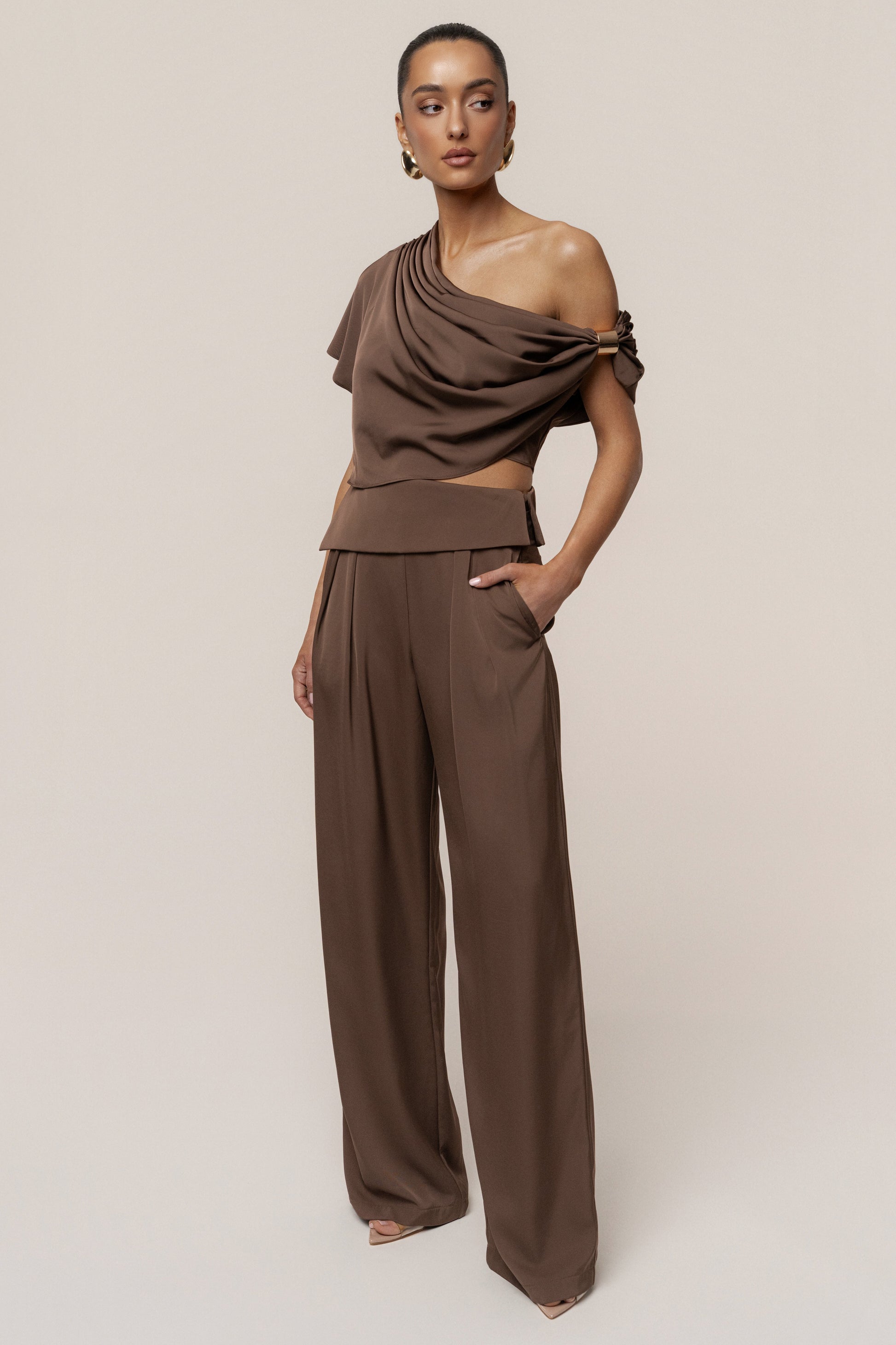 Chocolate Executive Trousers JLUXLABEL