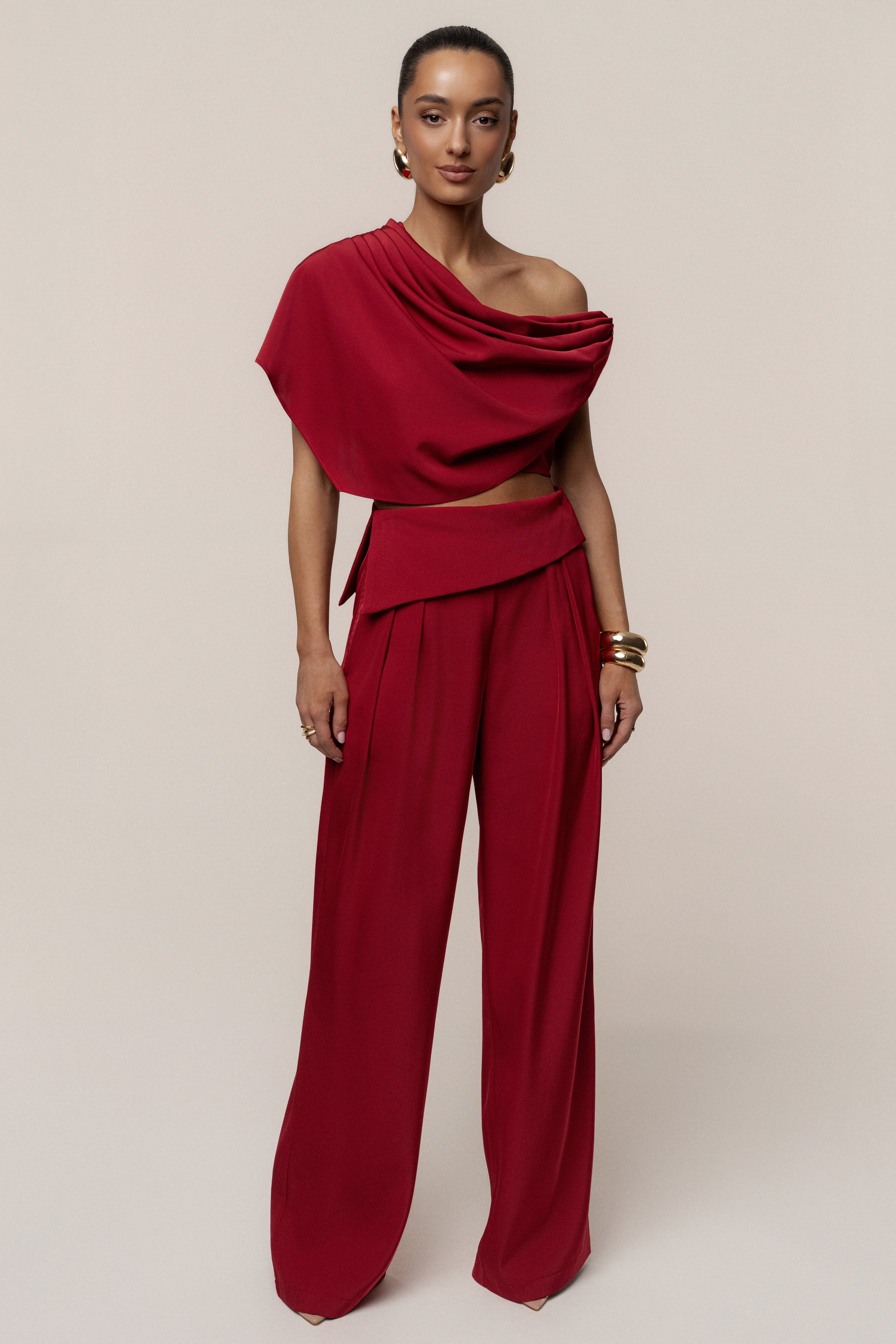 Red Executive Trousers JLUXLABEL