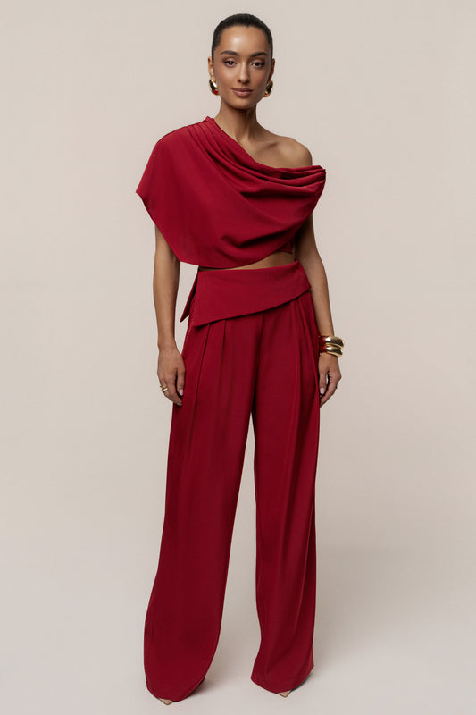 Red Executive Trousers JLUXLABEL