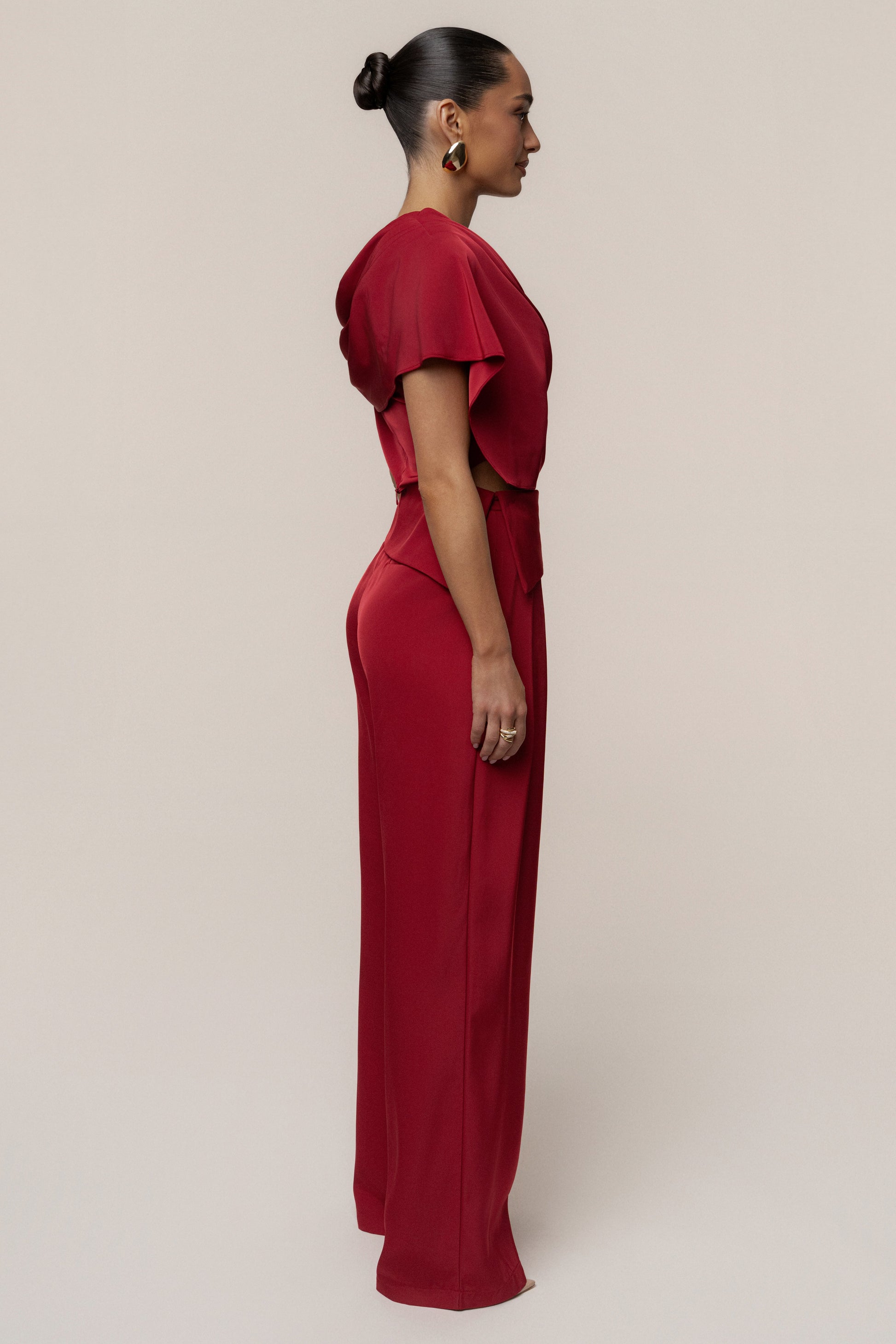 Red Executive Trousers JLUXLABEL