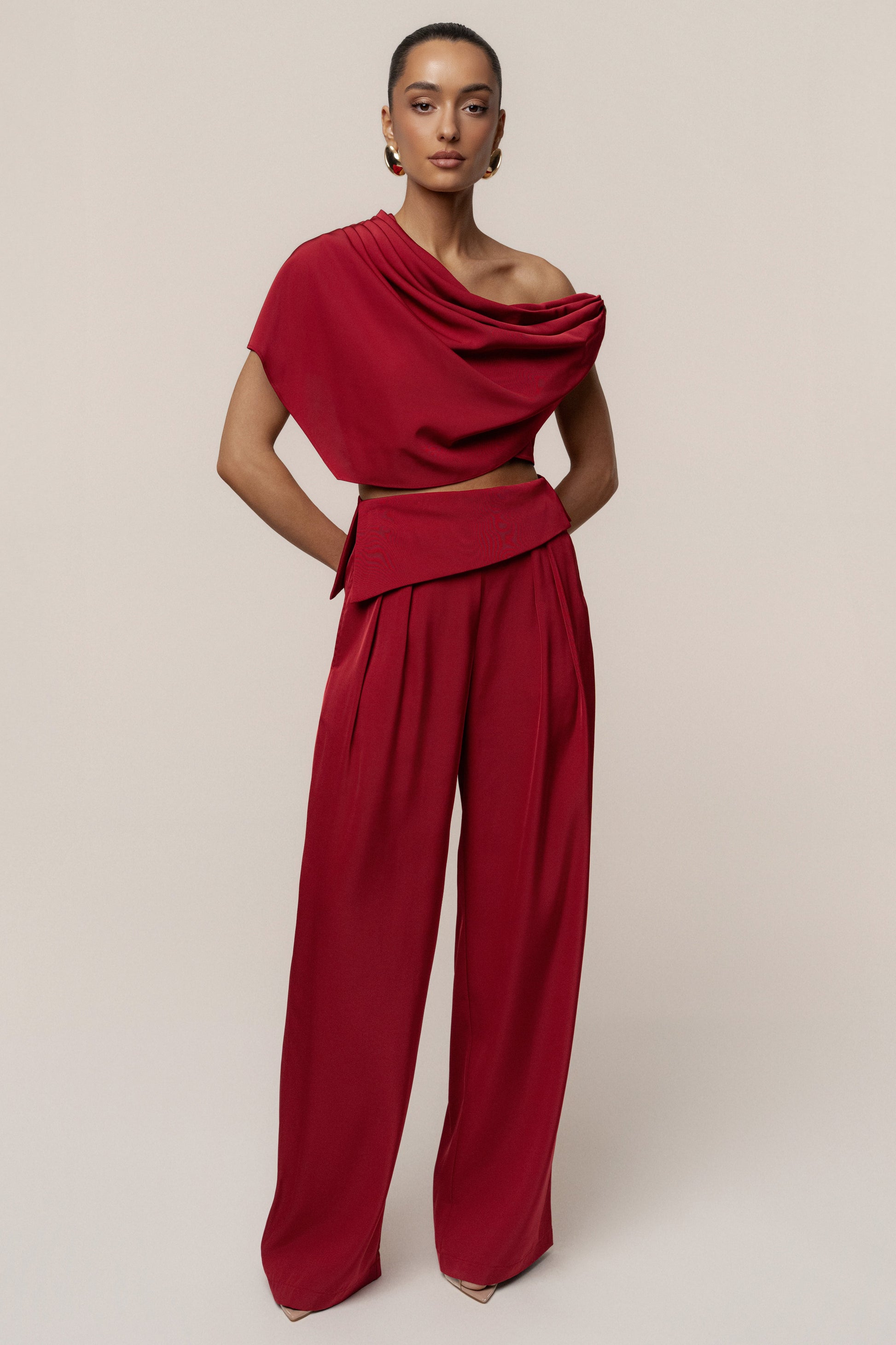 Red Executive Trousers JLUXLABEL