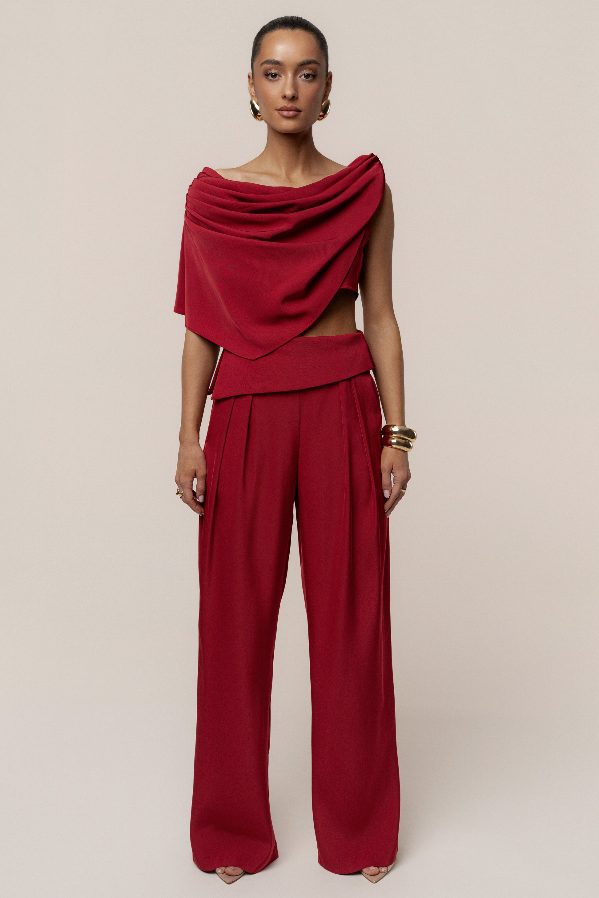 Red Executive Trousers JLUXLABEL