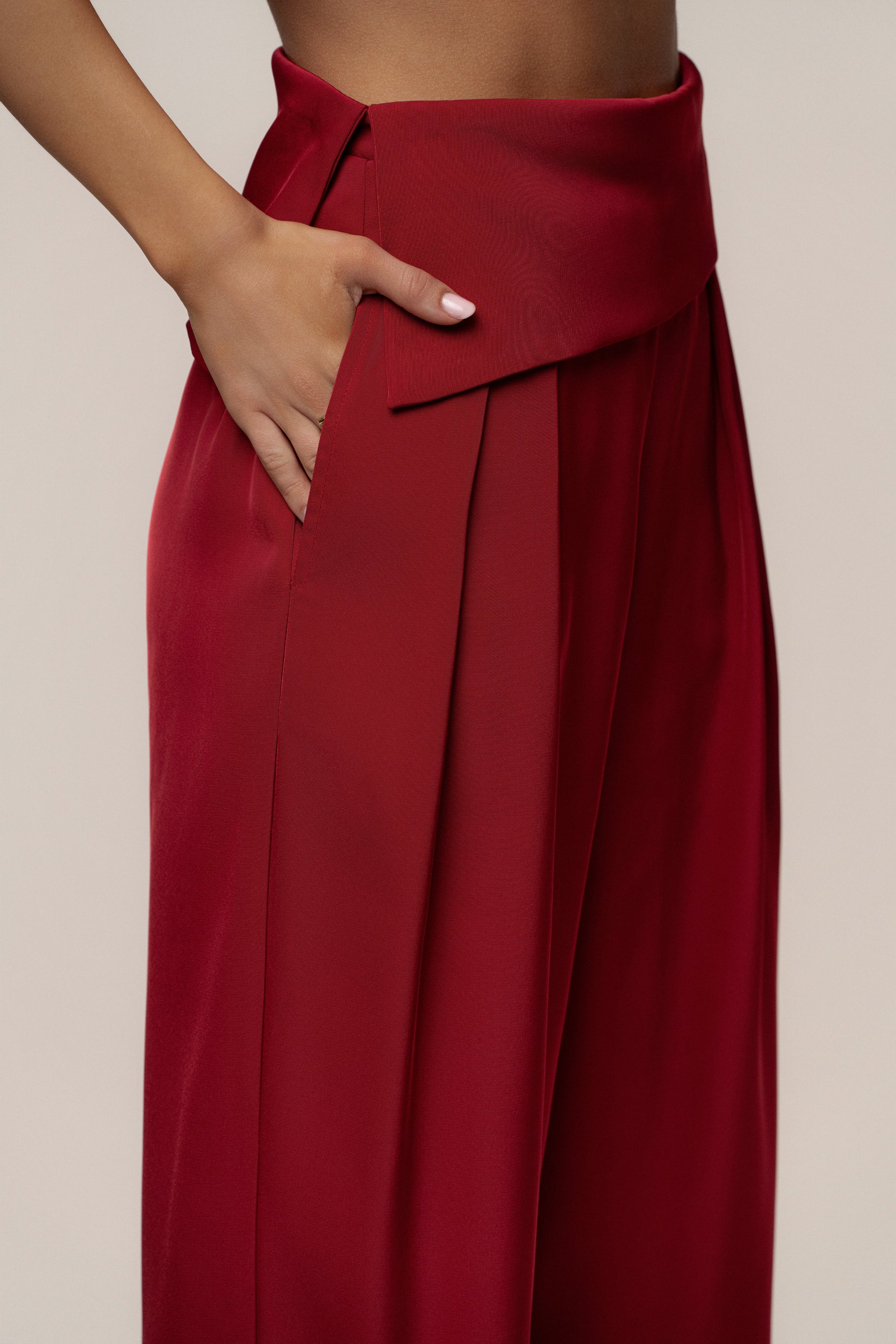 Red Executive Trousers JLUXLABEL