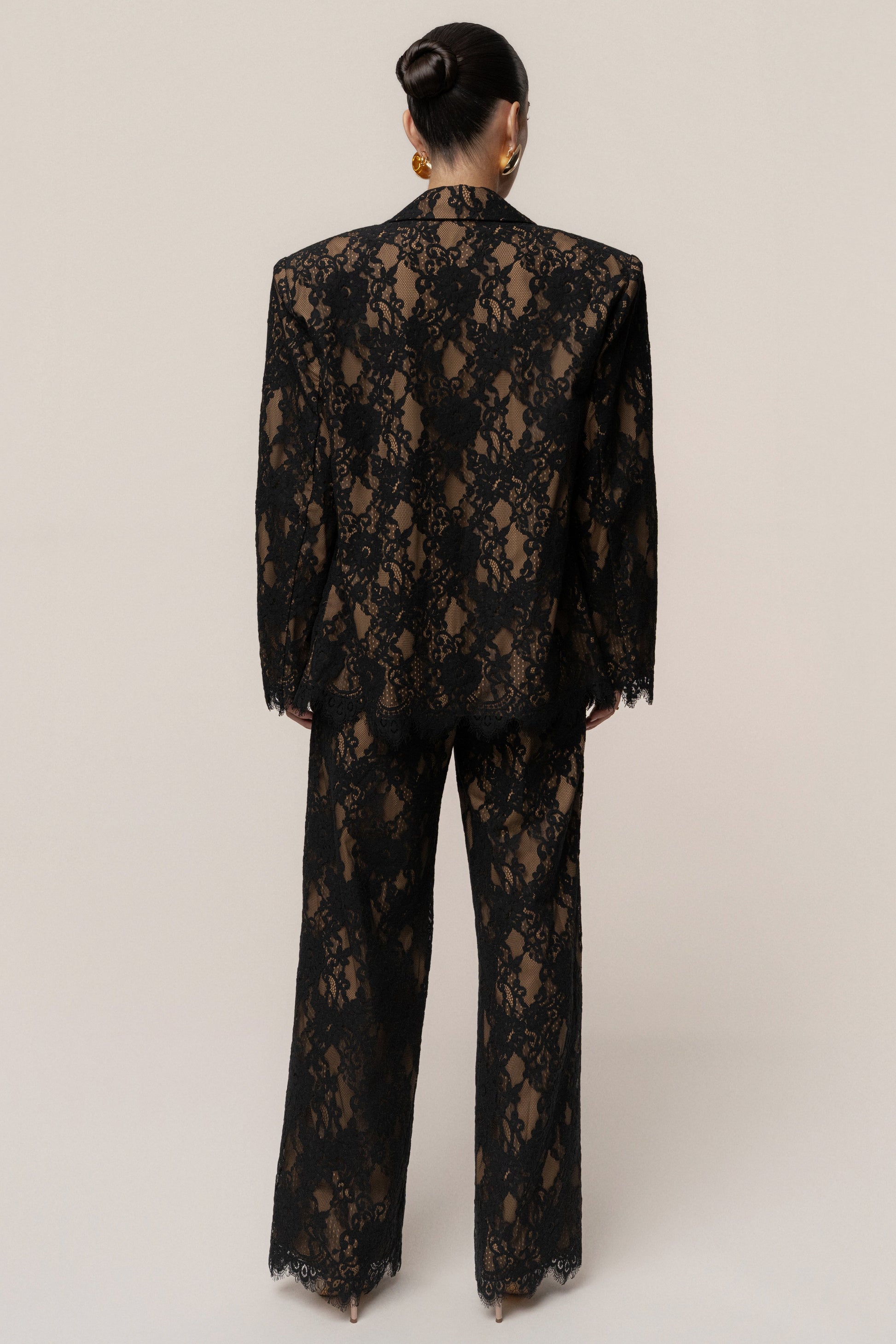 Black Lace And Desire Blazer JLUXLABEL