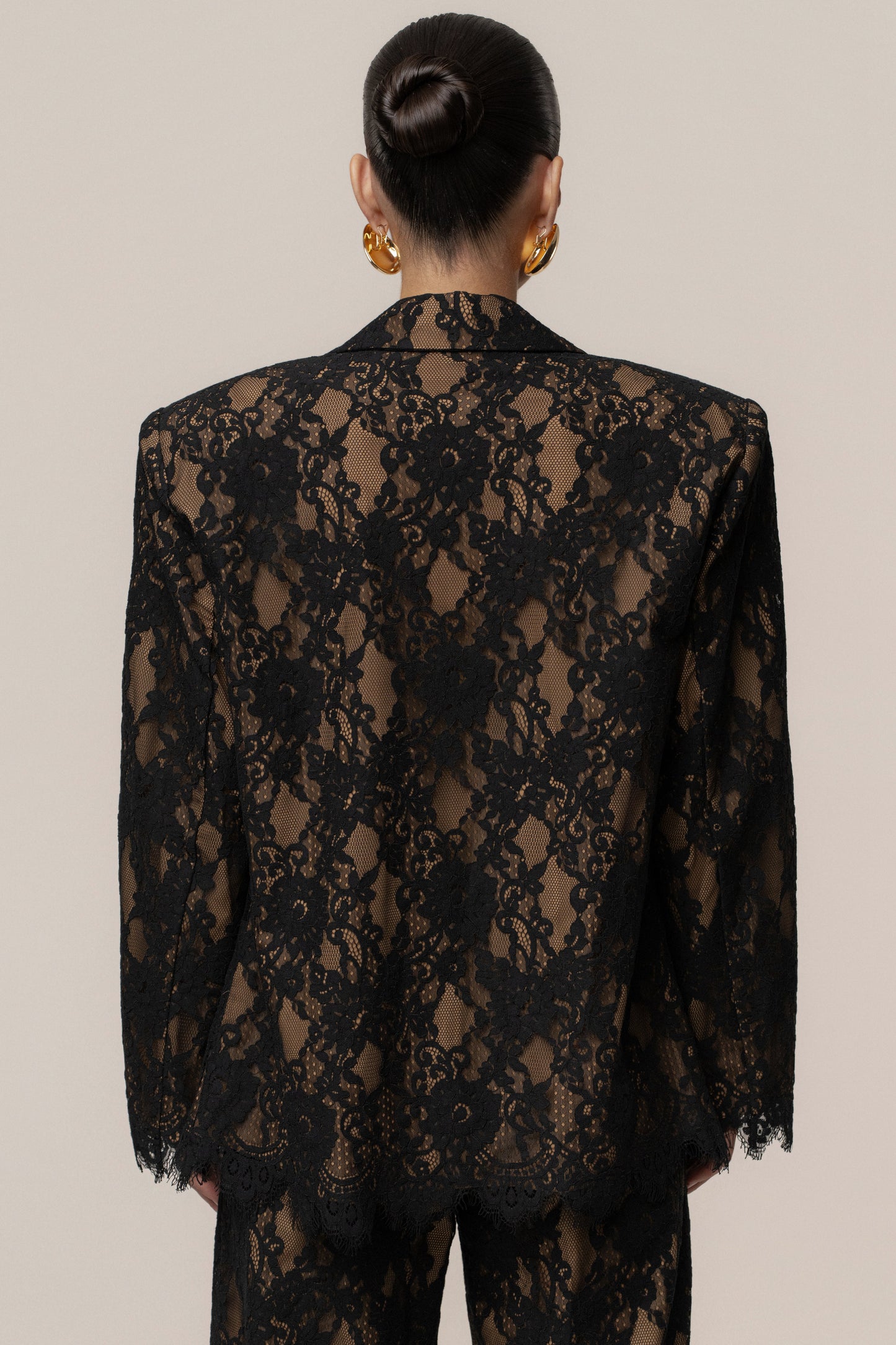 Black Lace And Desire Blazer JLUXLABEL