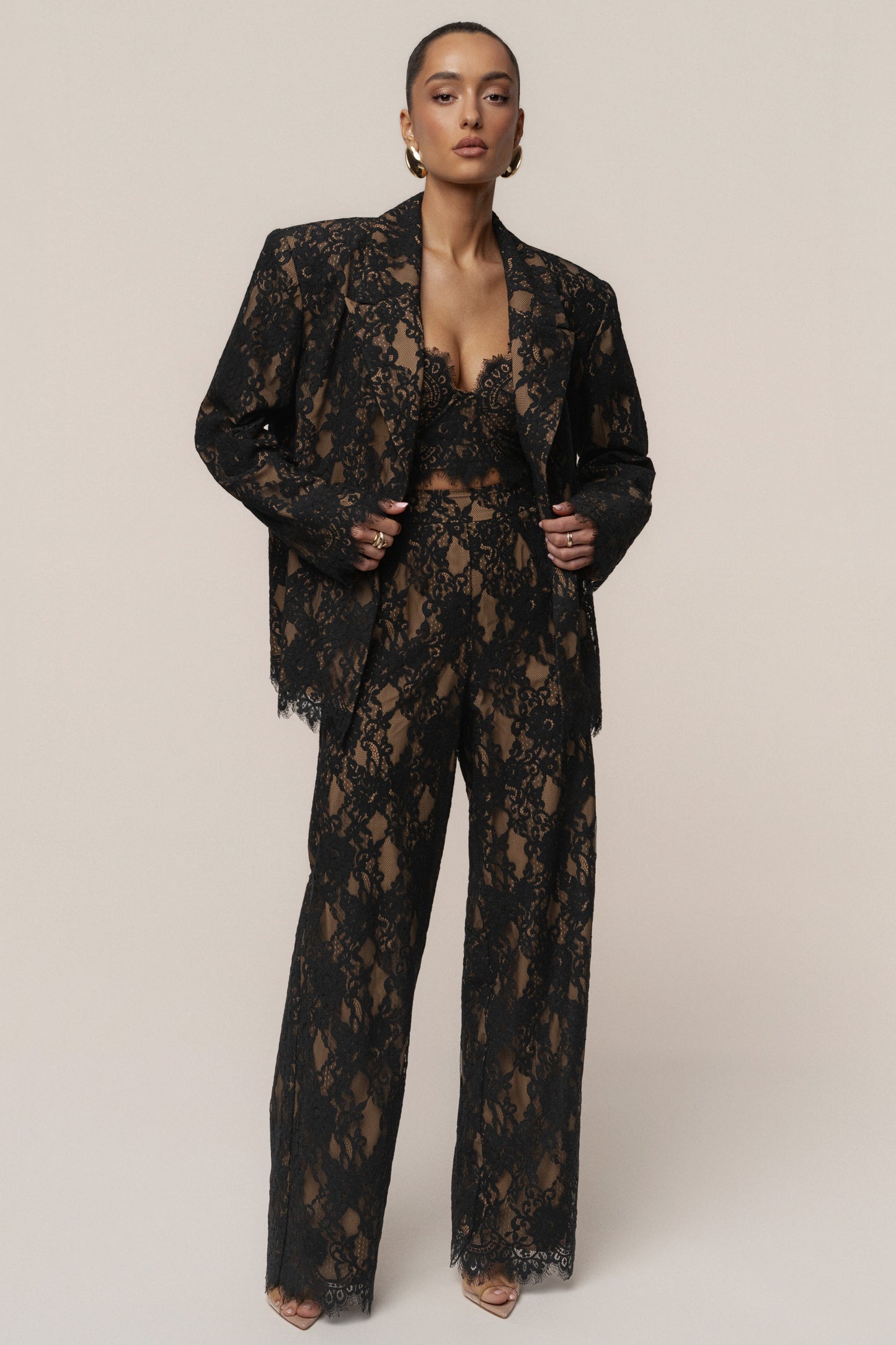 PRE-ORDER Black Forever Crush Lace Pant NEWFASHIONEDGE