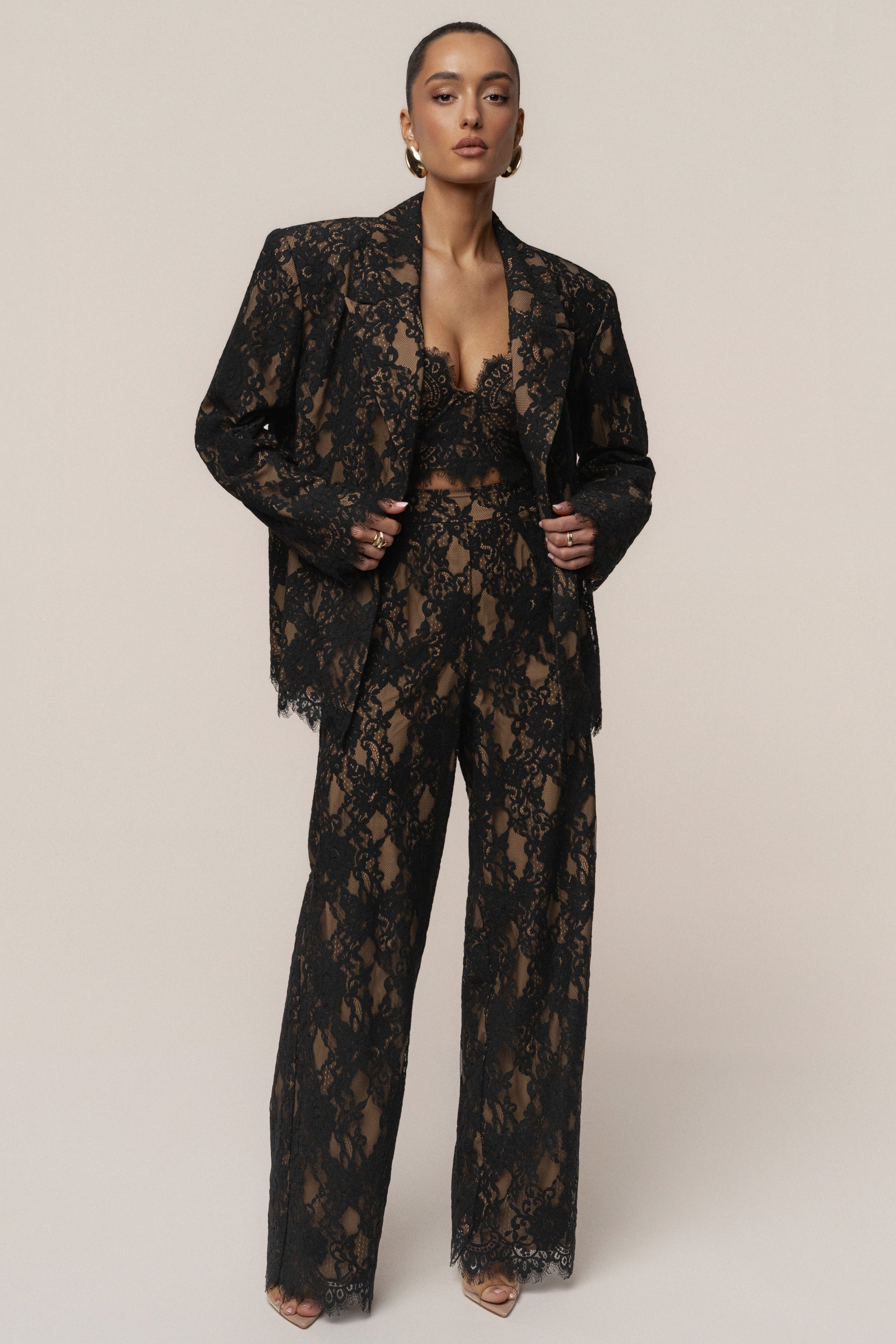 PRE-ORDER Black Forever Crush Lace Pant NEWFASHIONEDGE