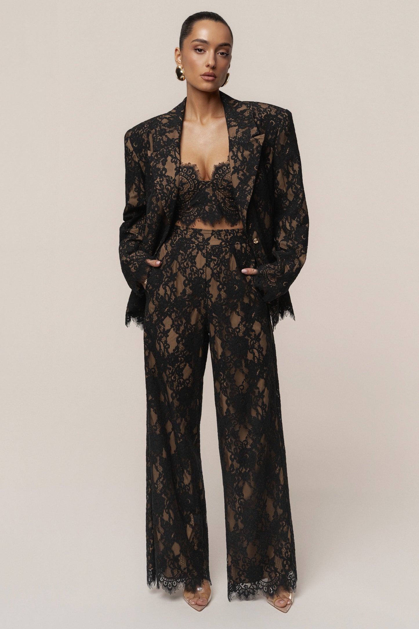 PRE-ORDER Black Forever Crush Lace Pant NEWFASHIONEDGE
