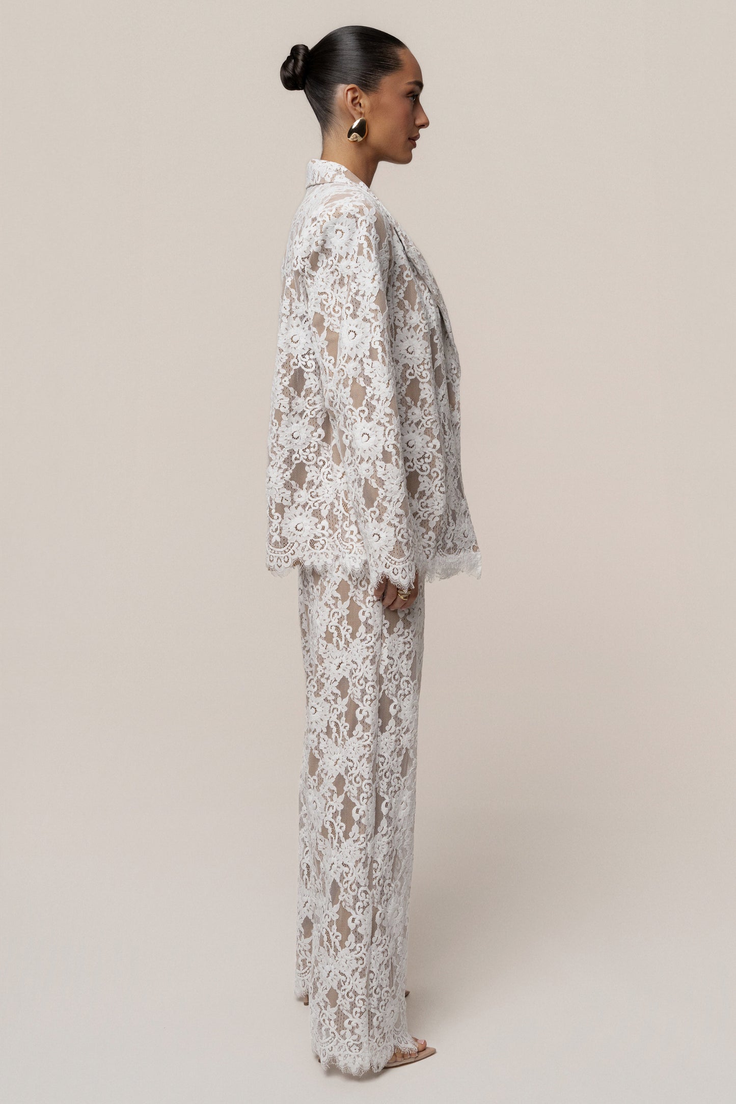 White Lace And Desire Blazer JLUXLABEL