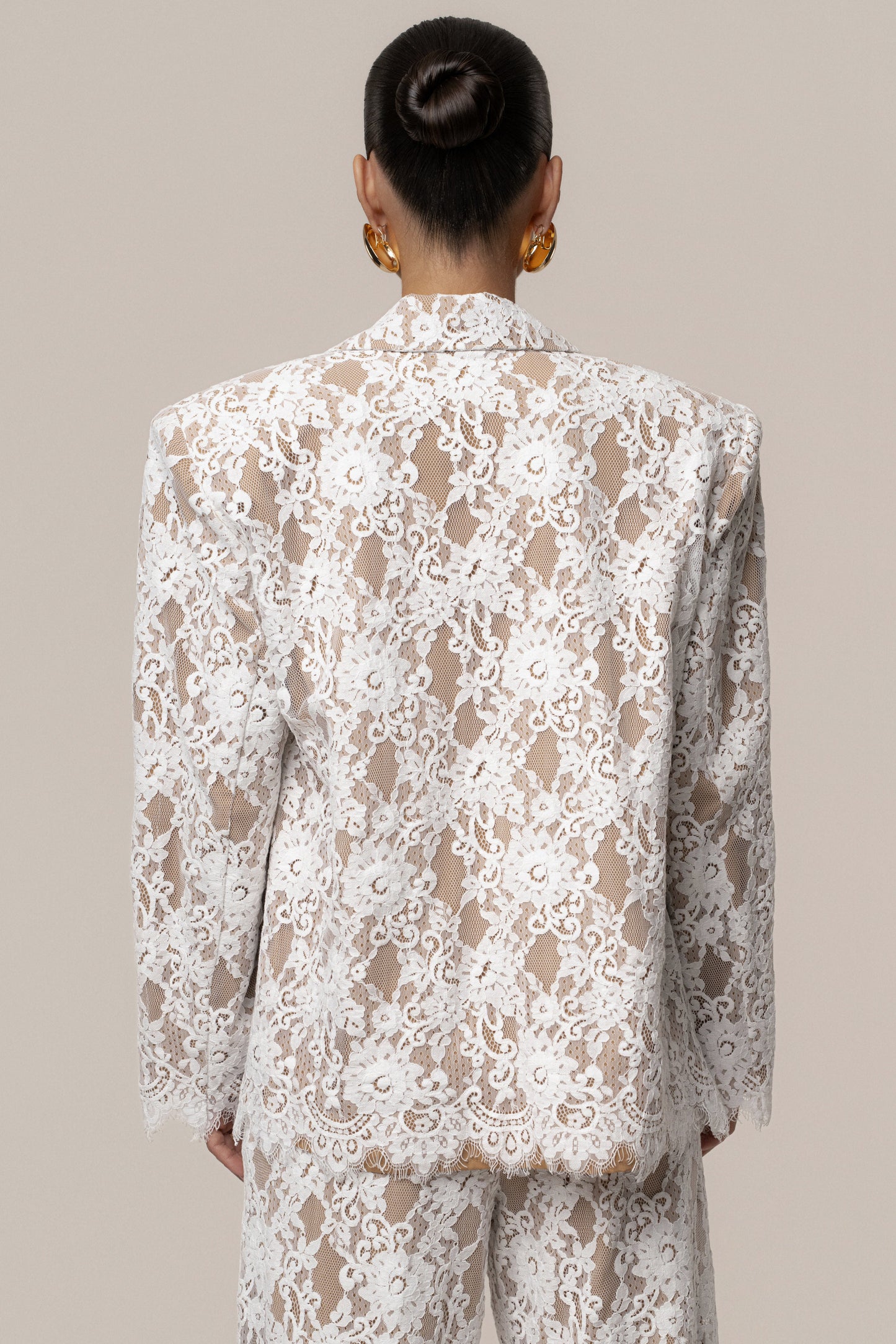 White Lace And Desire Blazer JLUXLABEL