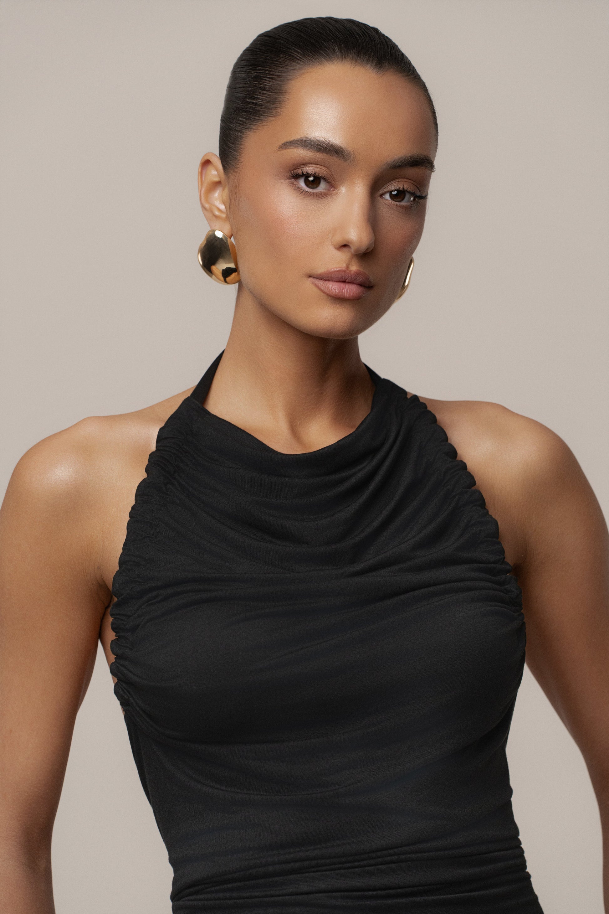Black Isle Of Palms Maxi Dress JLUXLABEL