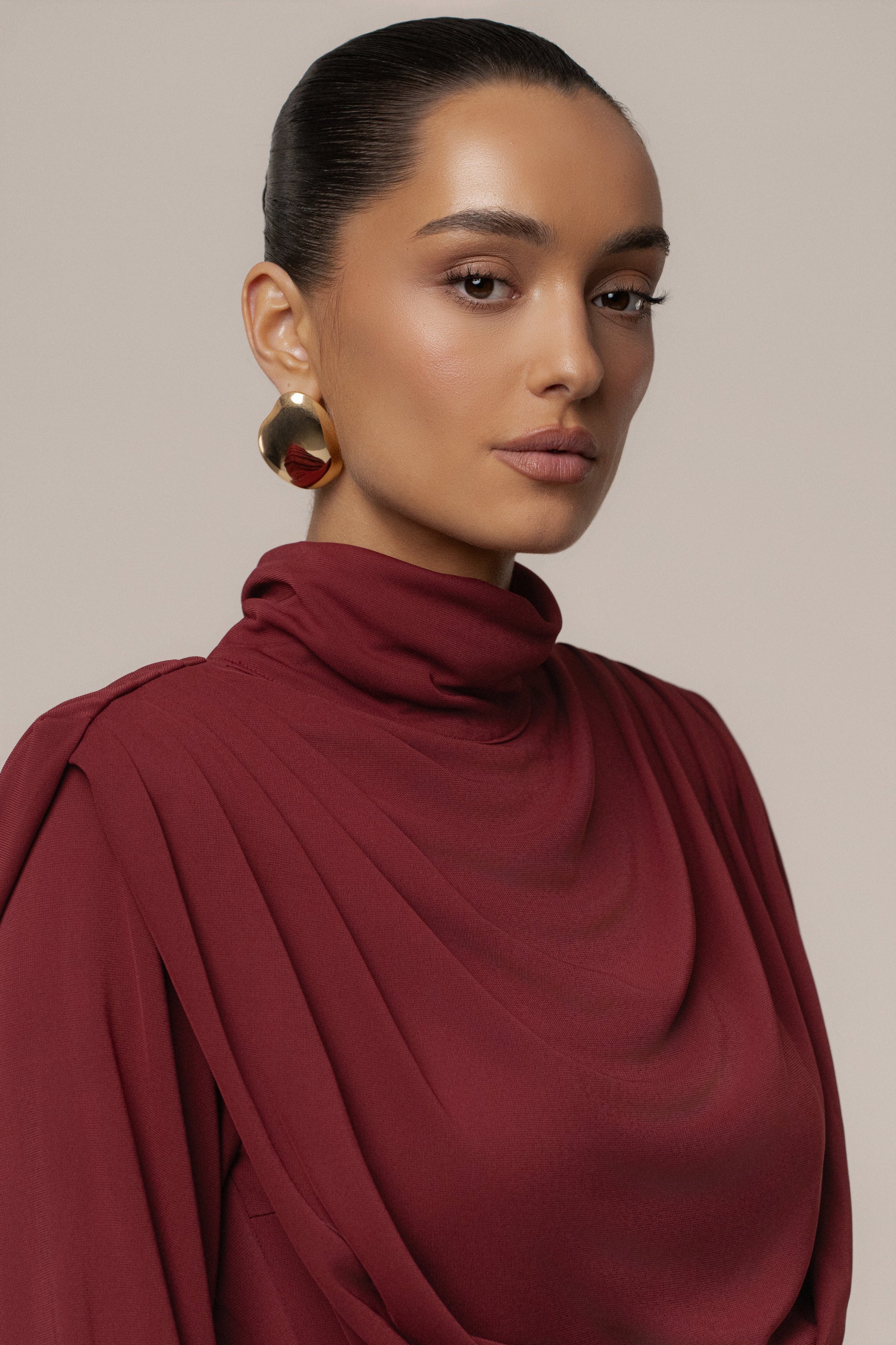 Burgundy Radiance Maxi Gown JLUXLABEL