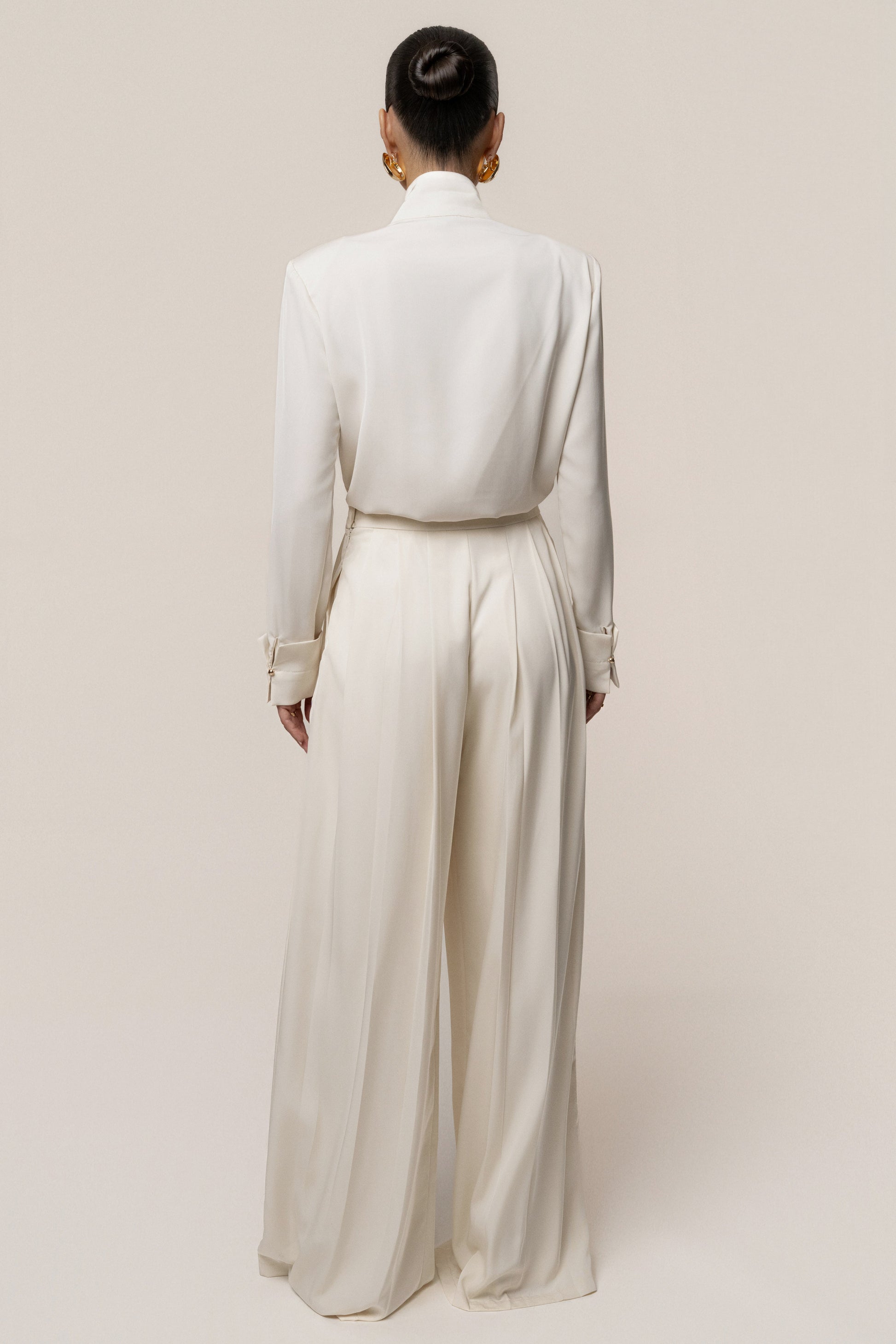 Buttercream Visionary Pleated Bodysuit JLUXLABEL