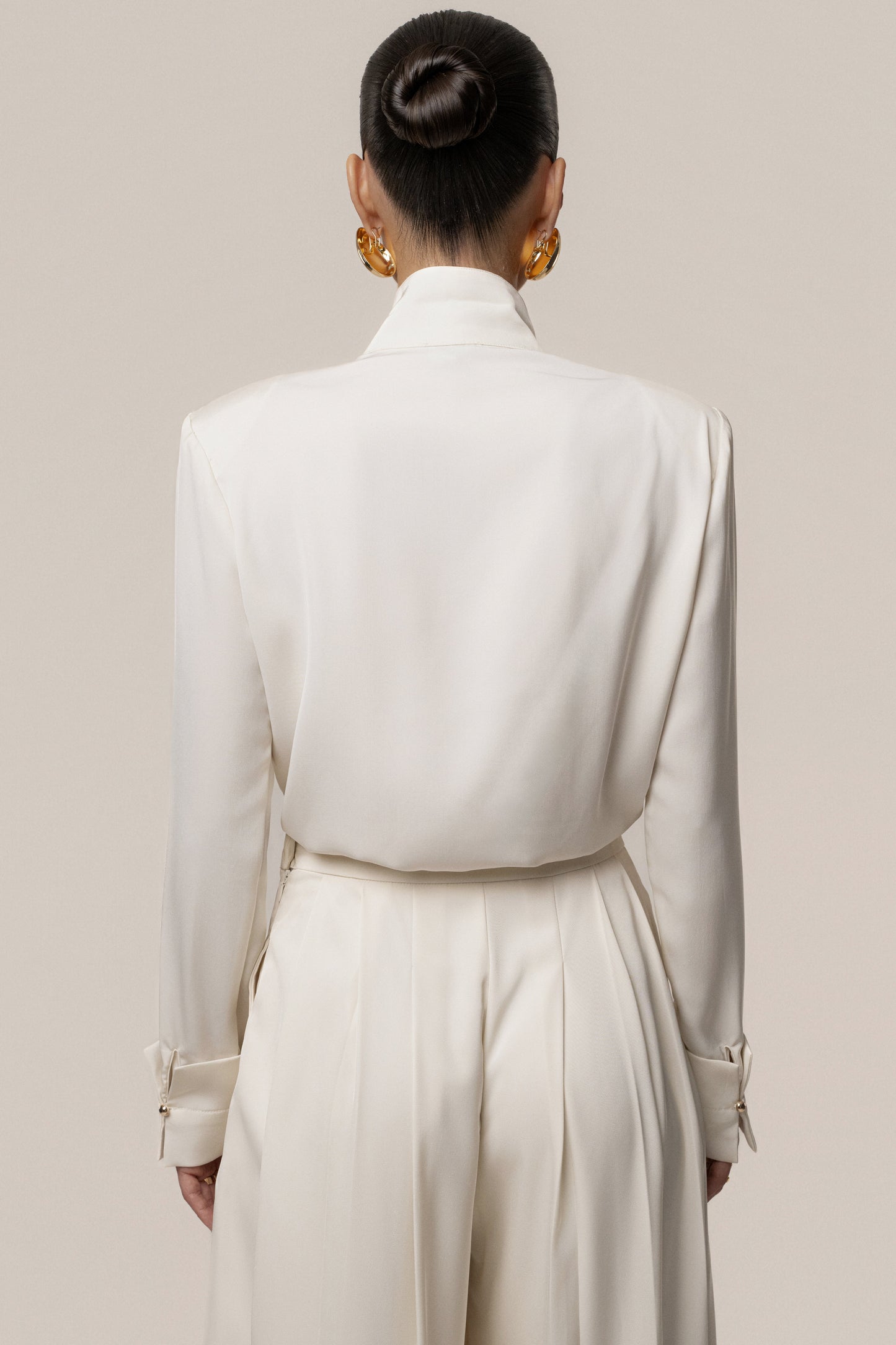 Buttercream Visionary Pleated Bodysuit JLUXLABEL
