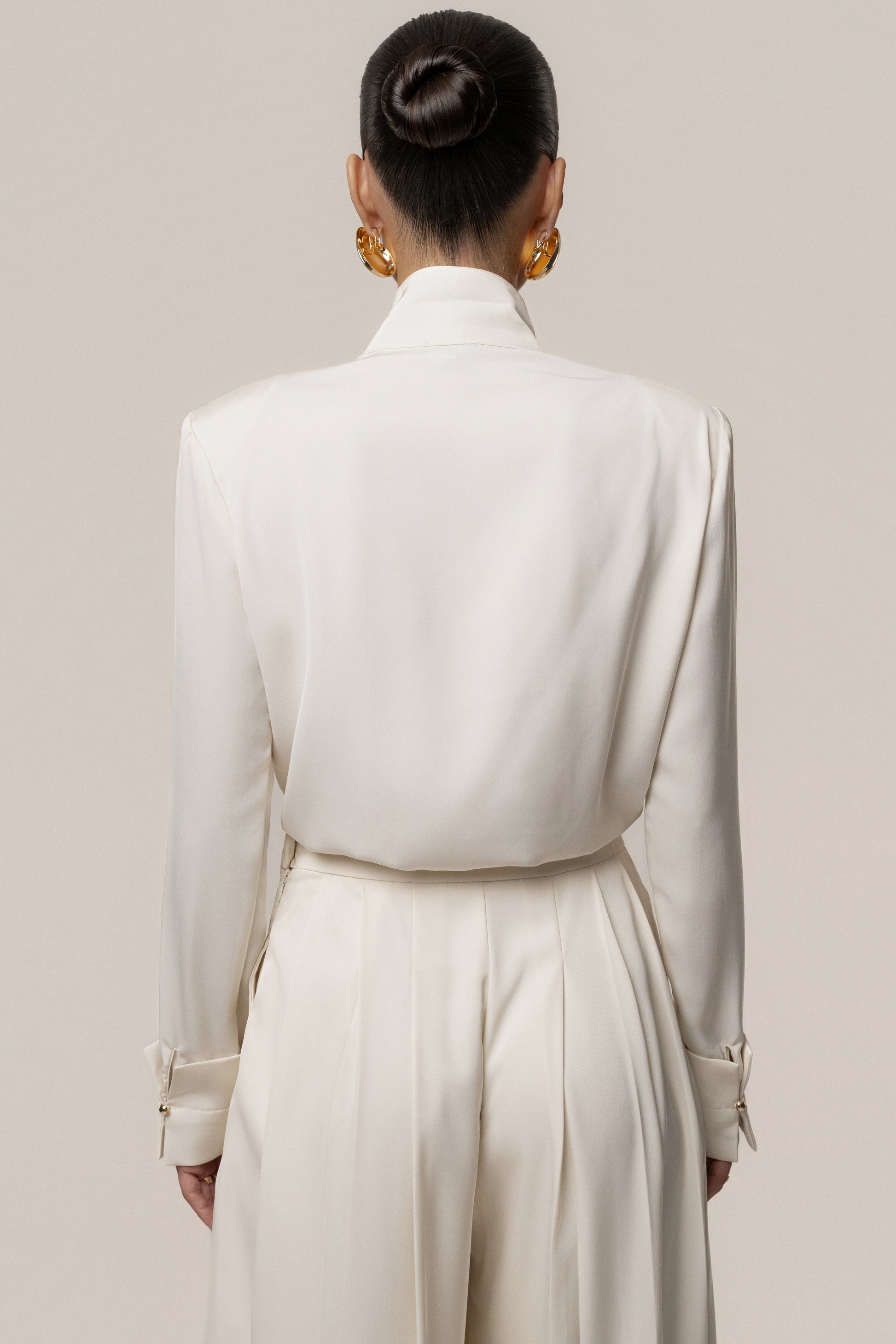 Buttercream Visionary Pleated Bodysuit JLUXLABEL