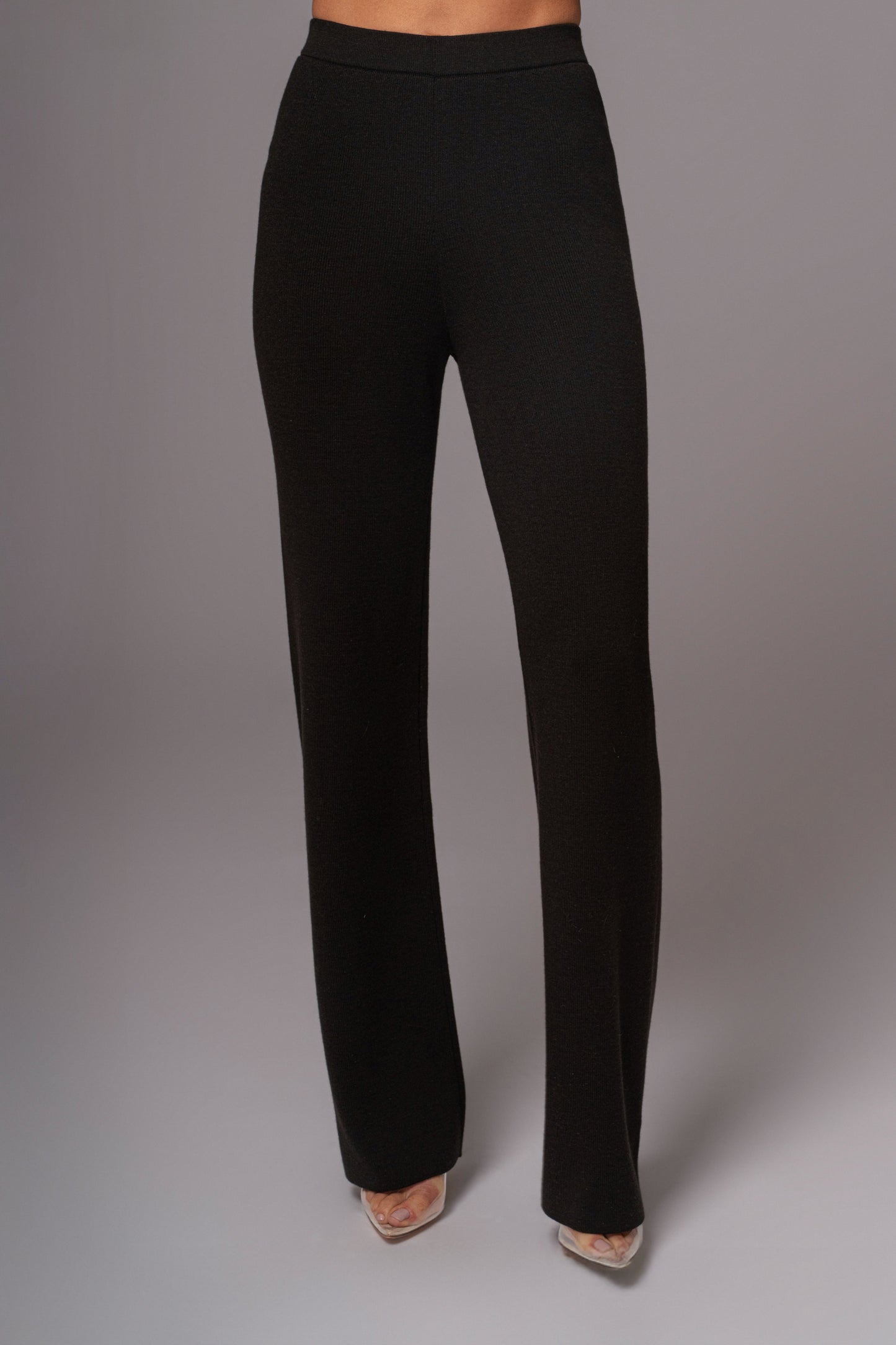 Black Alani Knit Pants JLUXLABEL