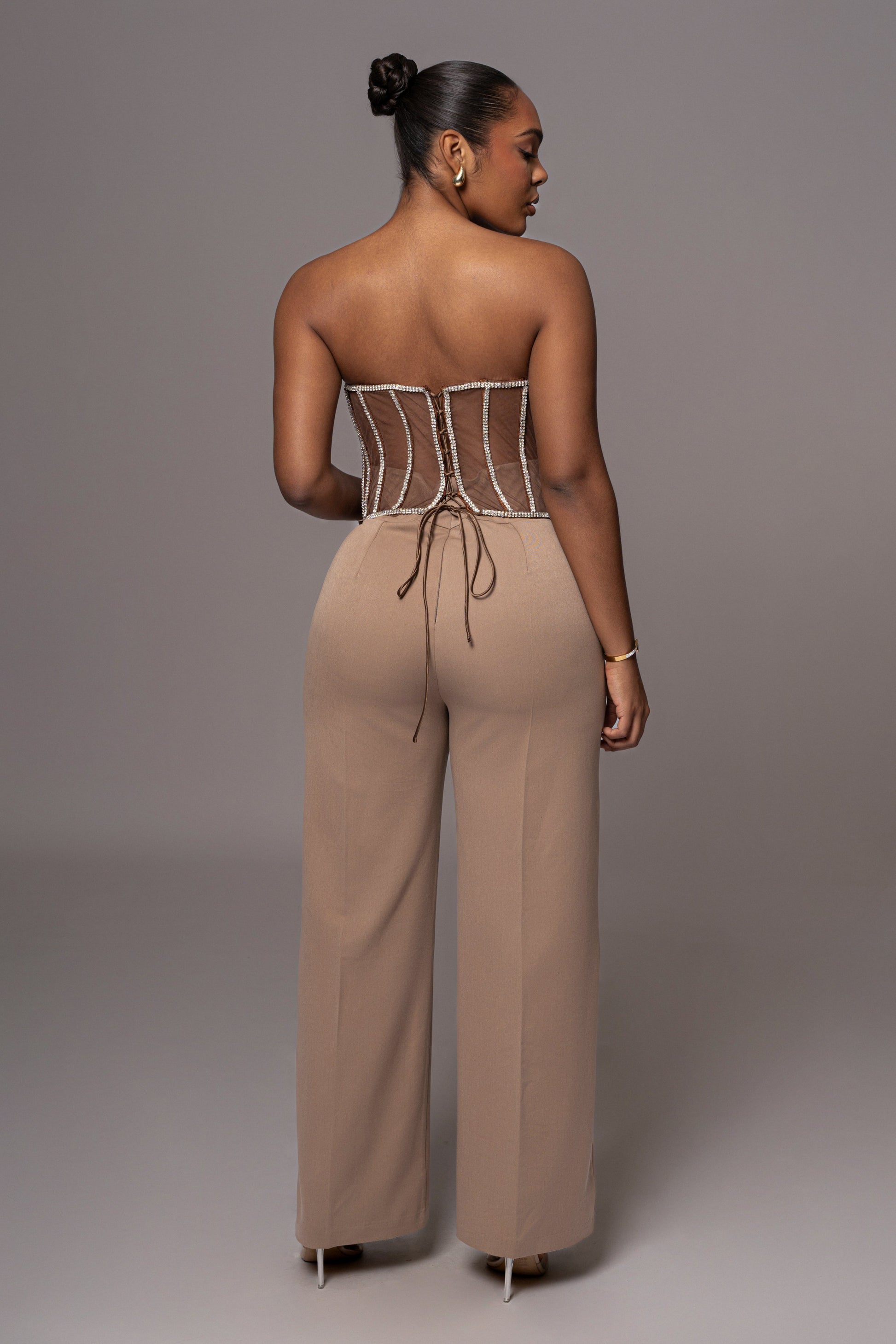 Tan Novena Woven Pants JLUXLABEL
