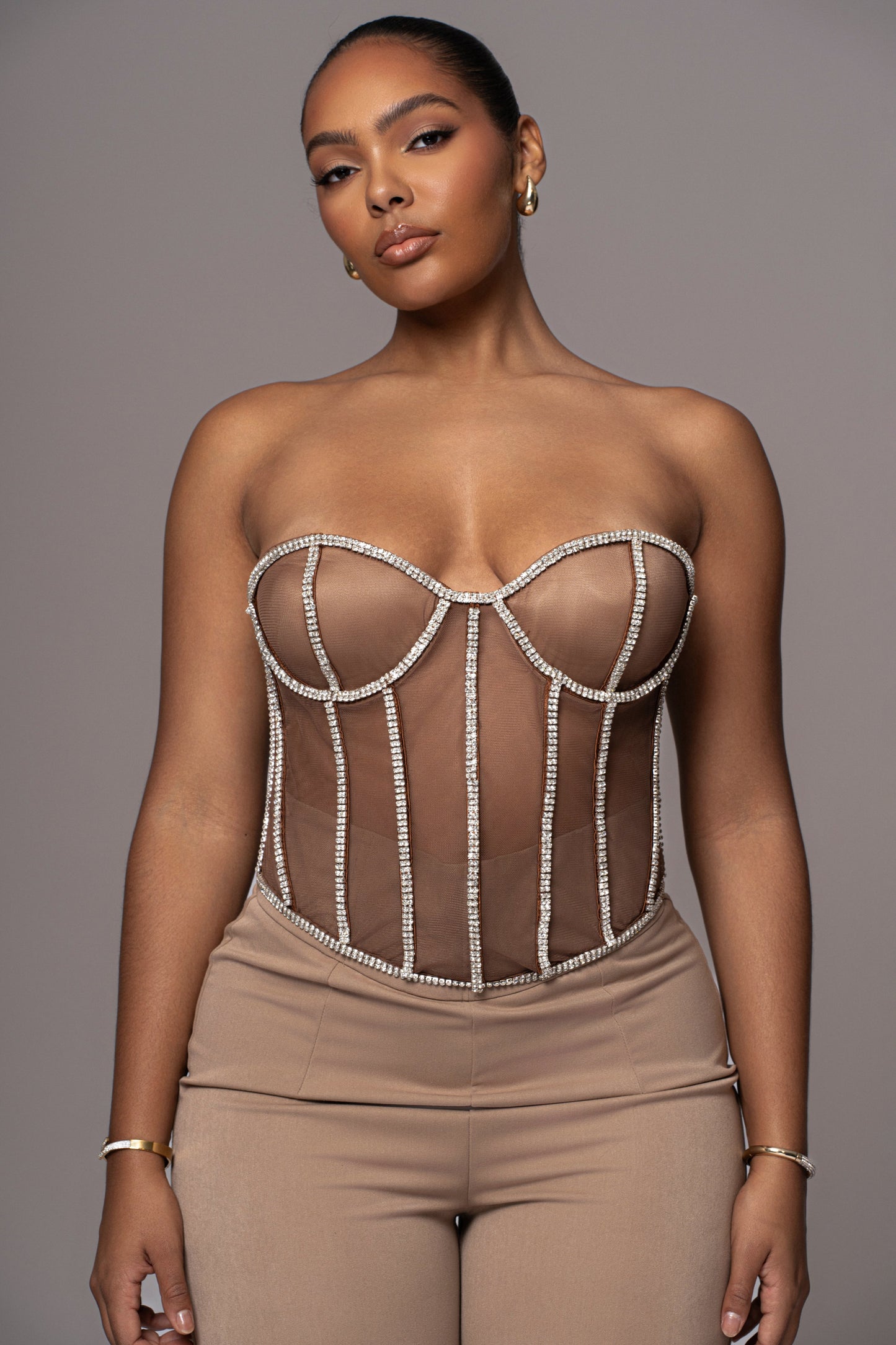 Dark Limited Edition Rhinestone Crystal Corset JLUXLABEL