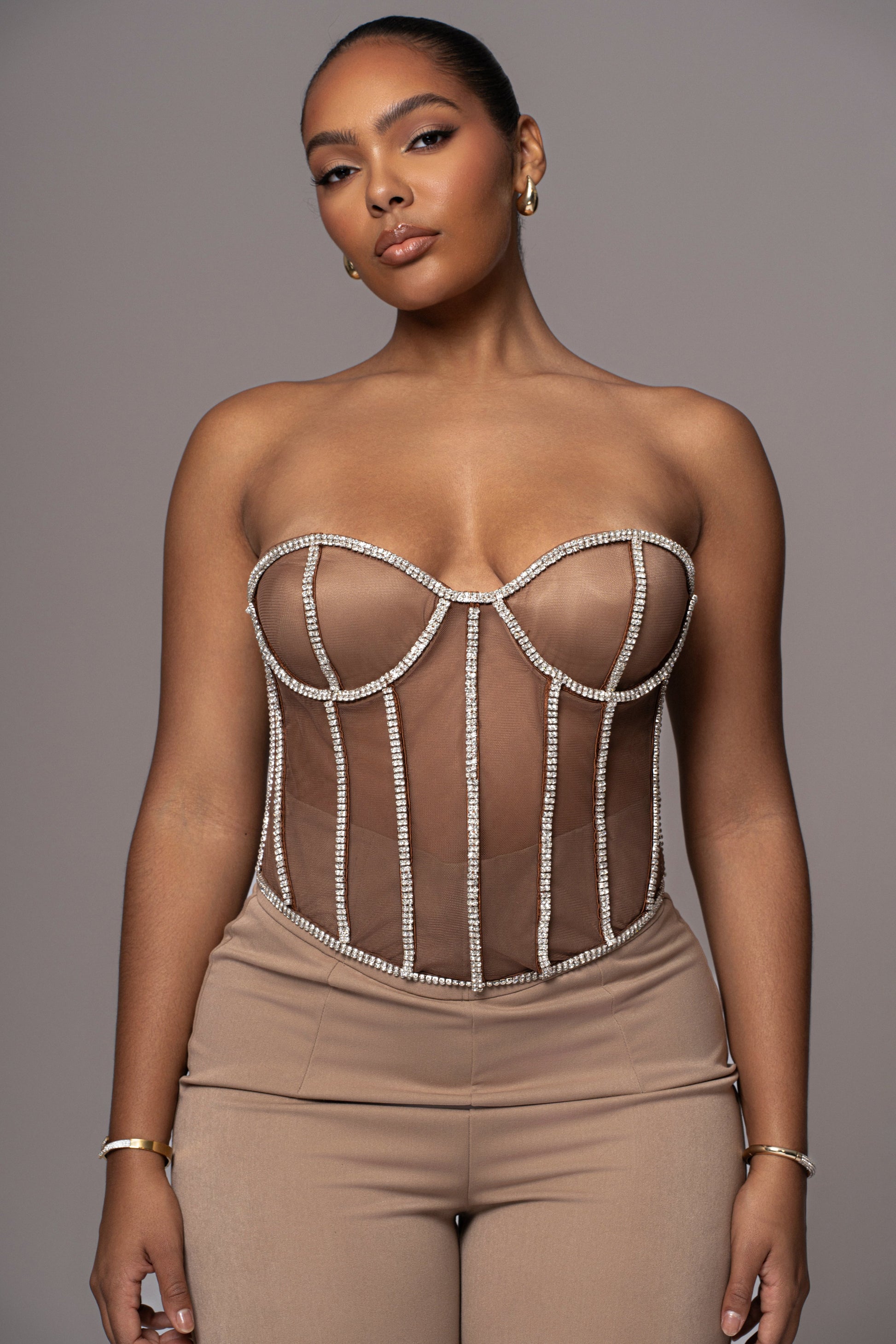 Dark Limited Edition Rhinestone Crystal Corset JLUXLABEL