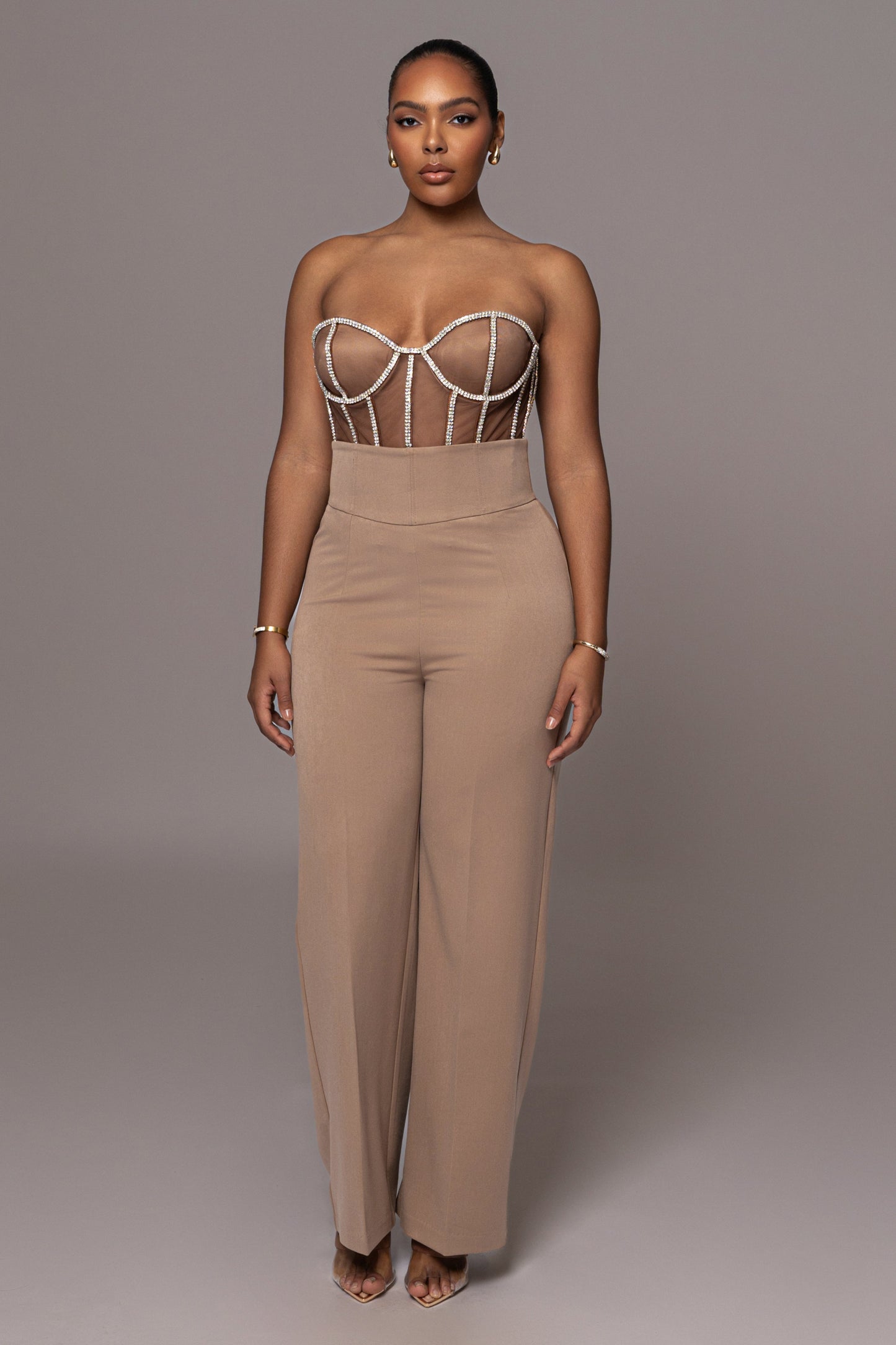 Tan Novena Woven Pants JLUXLABEL