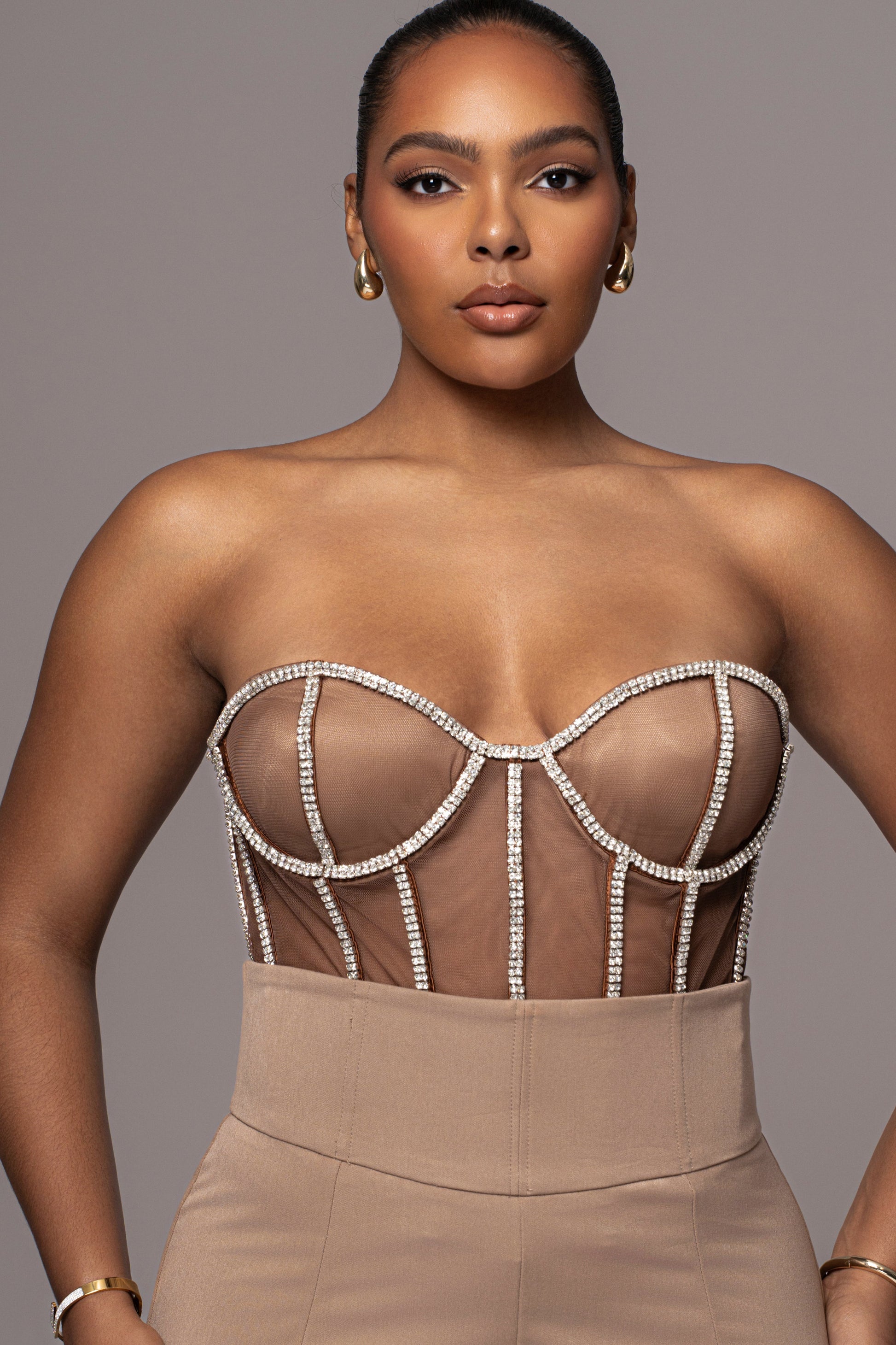 Dark Limited Edition Rhinestone Crystal Corset JLUXLABEL