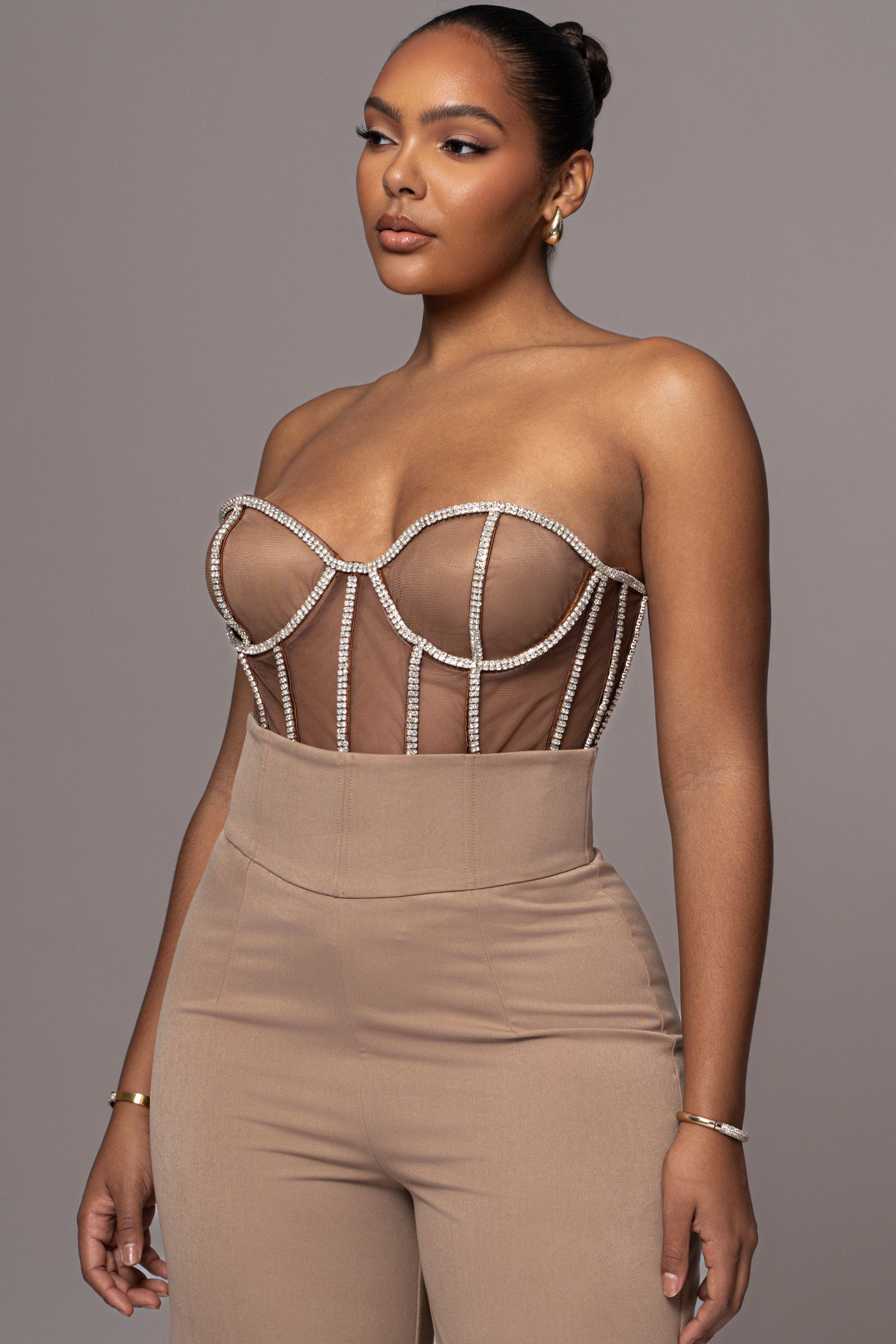 Dark Limited Edition Rhinestone Crystal Corset JLUXLABEL