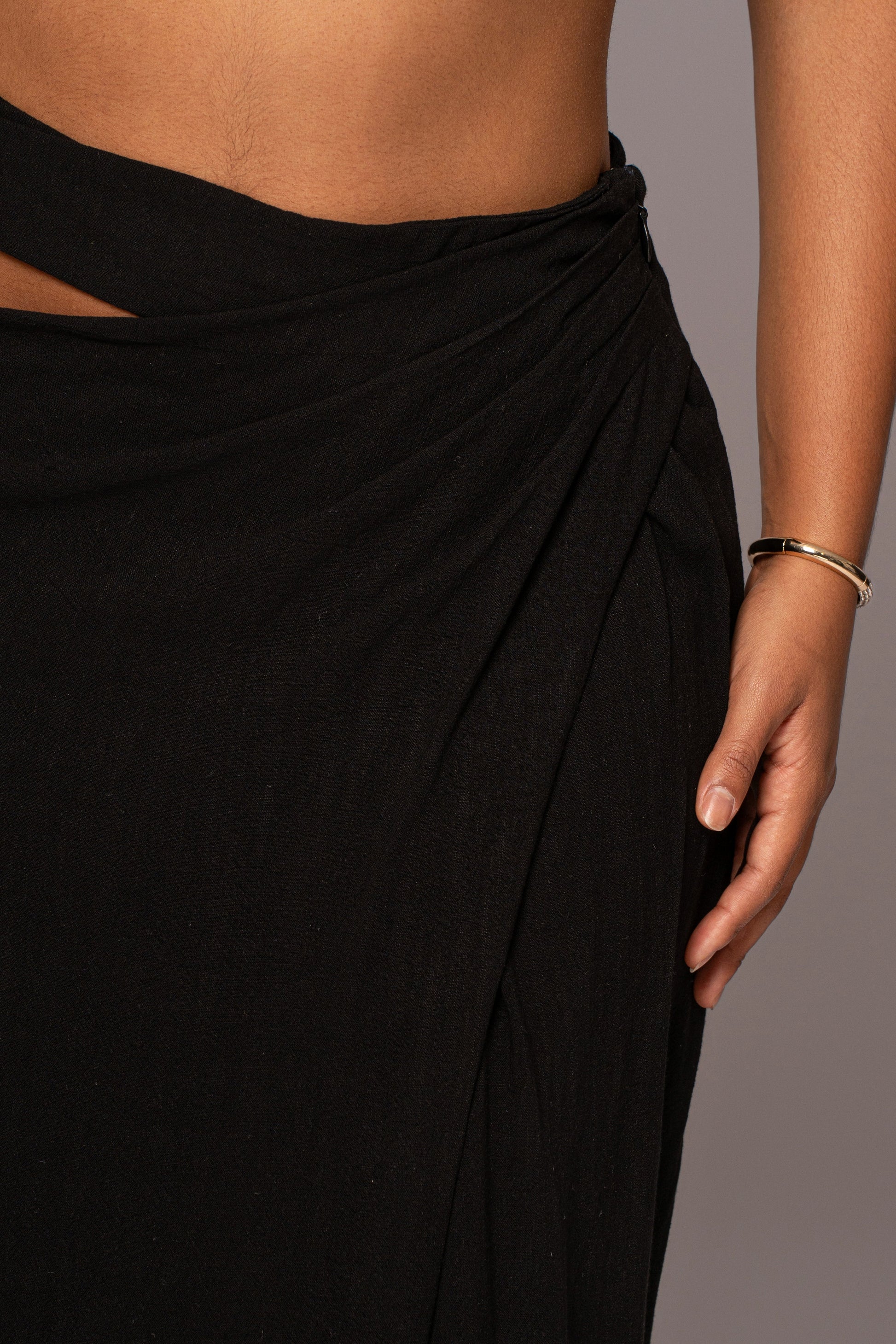 Black New Age Two Piece Skirt Set JLUXLABEL