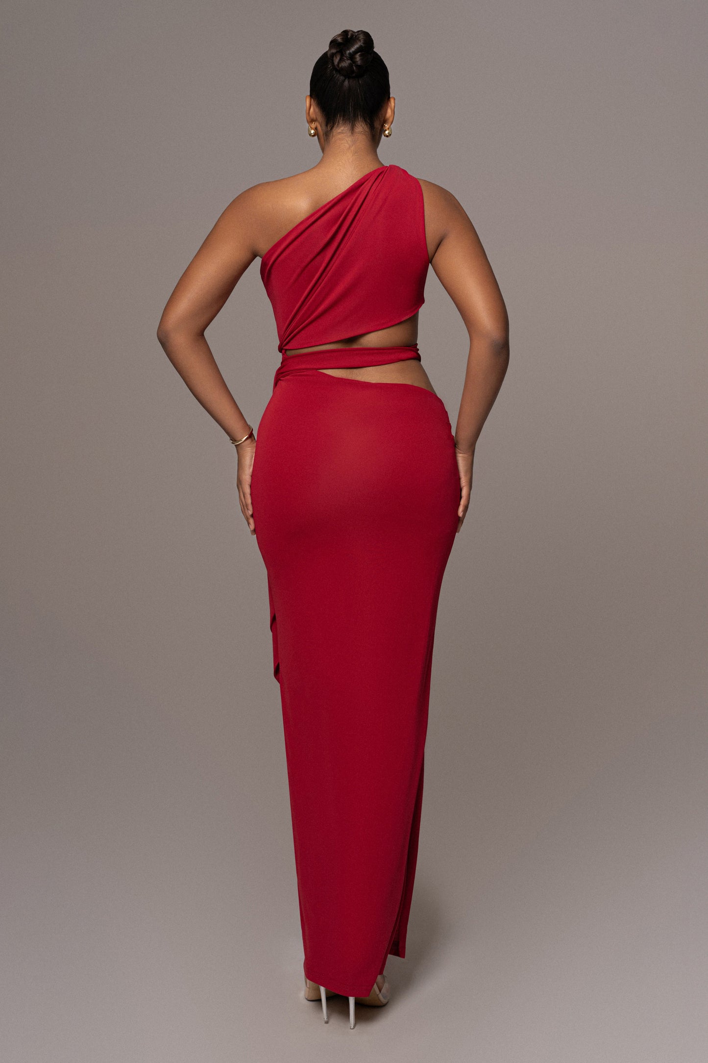 Red Athenia Keyhole Maxi Dress JLUXLABEL