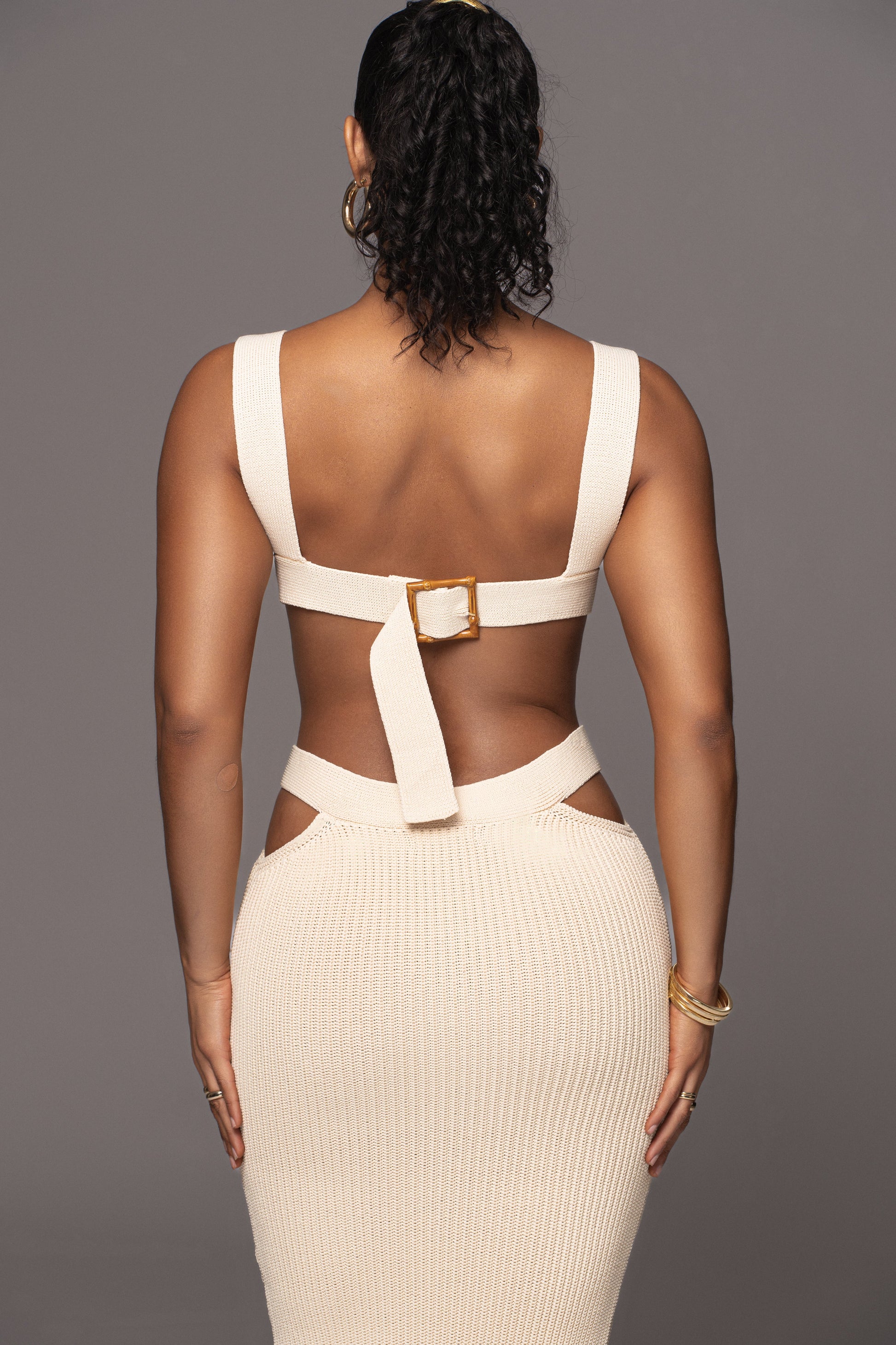 Ivory Nikole Ribbed Skirt Set JLUXLABEL