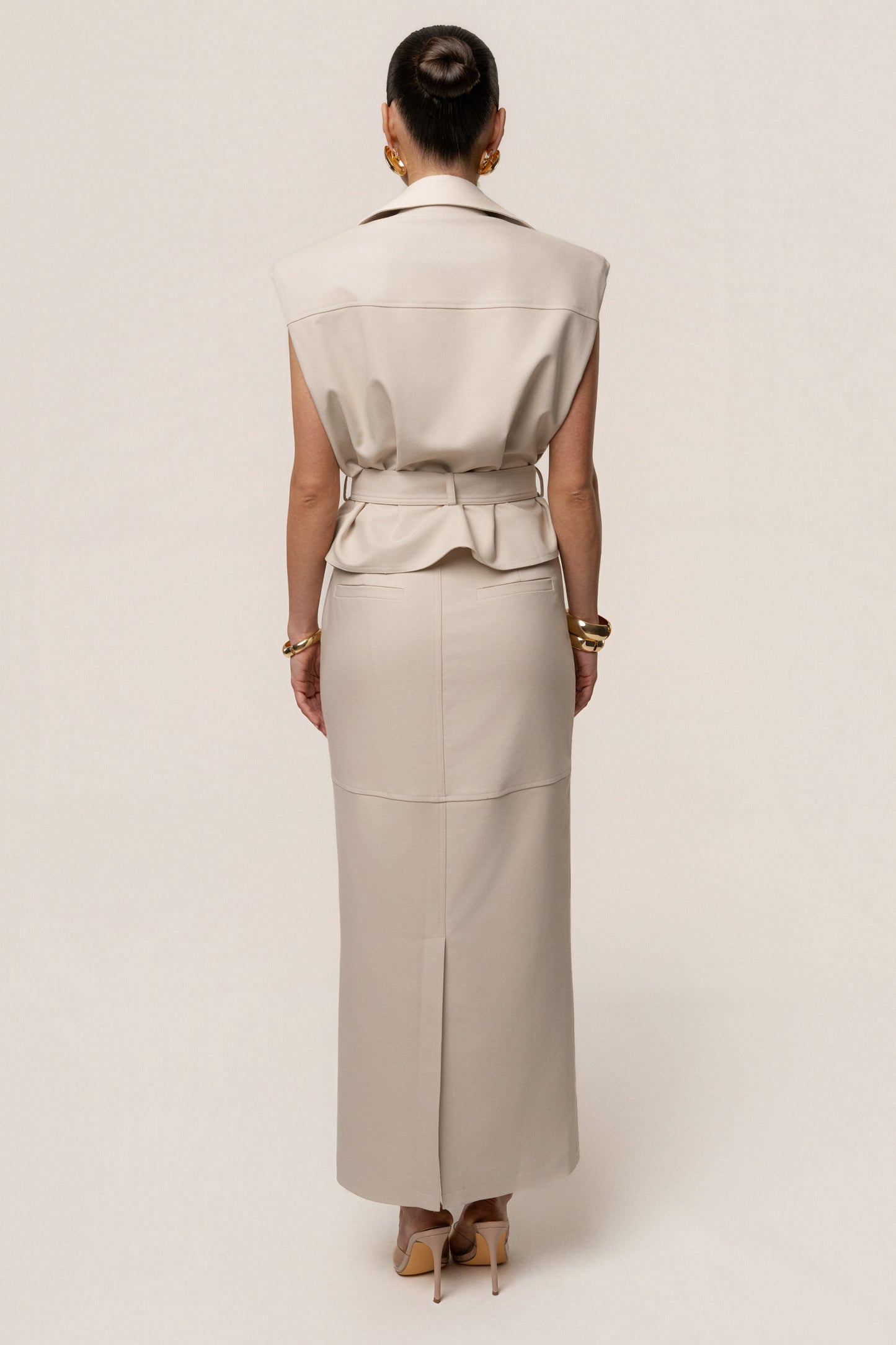 Beige In Focus Skirt JLUXLABEL