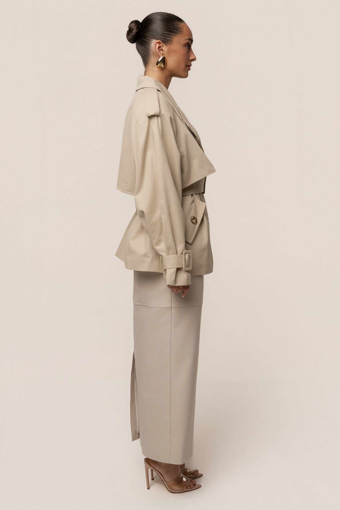 Khaki Classic Oversized Trench NEWFASHIONEDGE