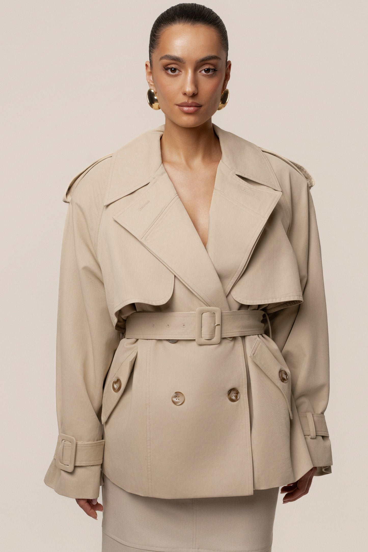 Khaki Classic Oversized Trench