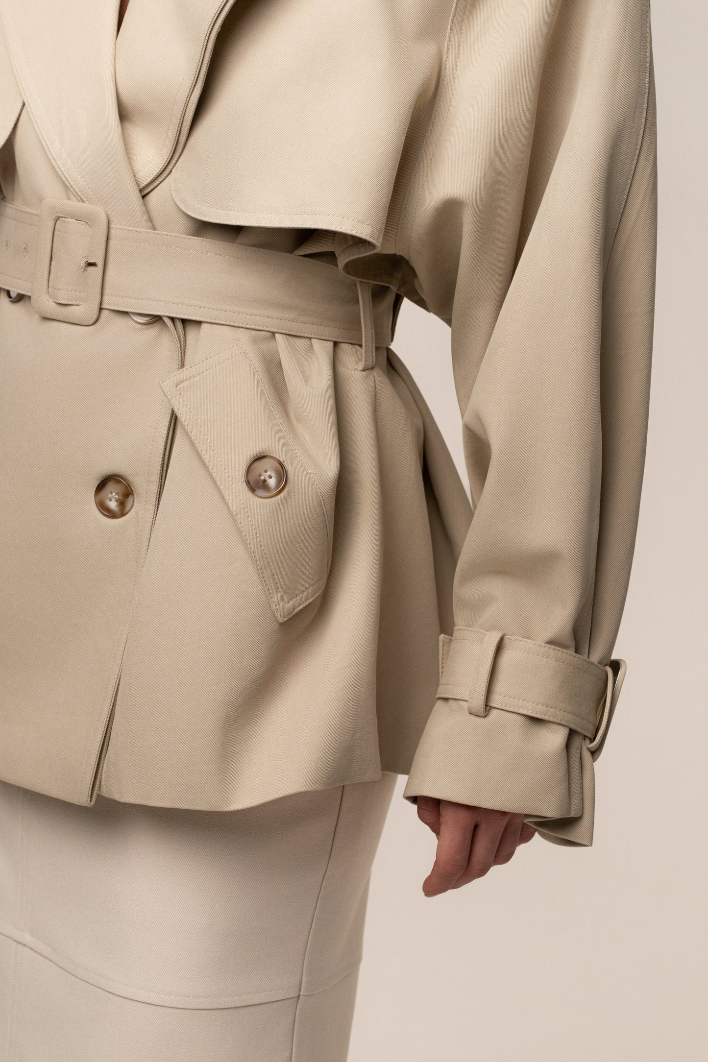 Khaki Classic Oversized Trench NEWFASHIONEDGE
