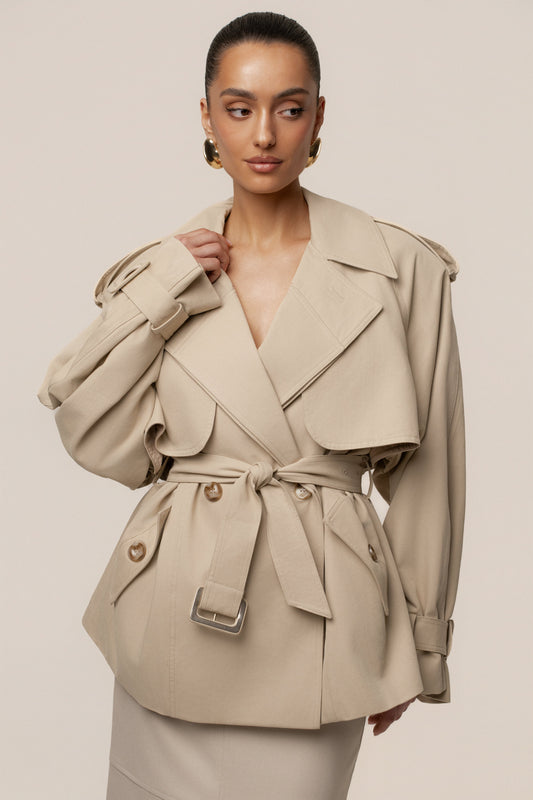 Khaki Classic Oversized Trench NEWFASHIONEDGE
