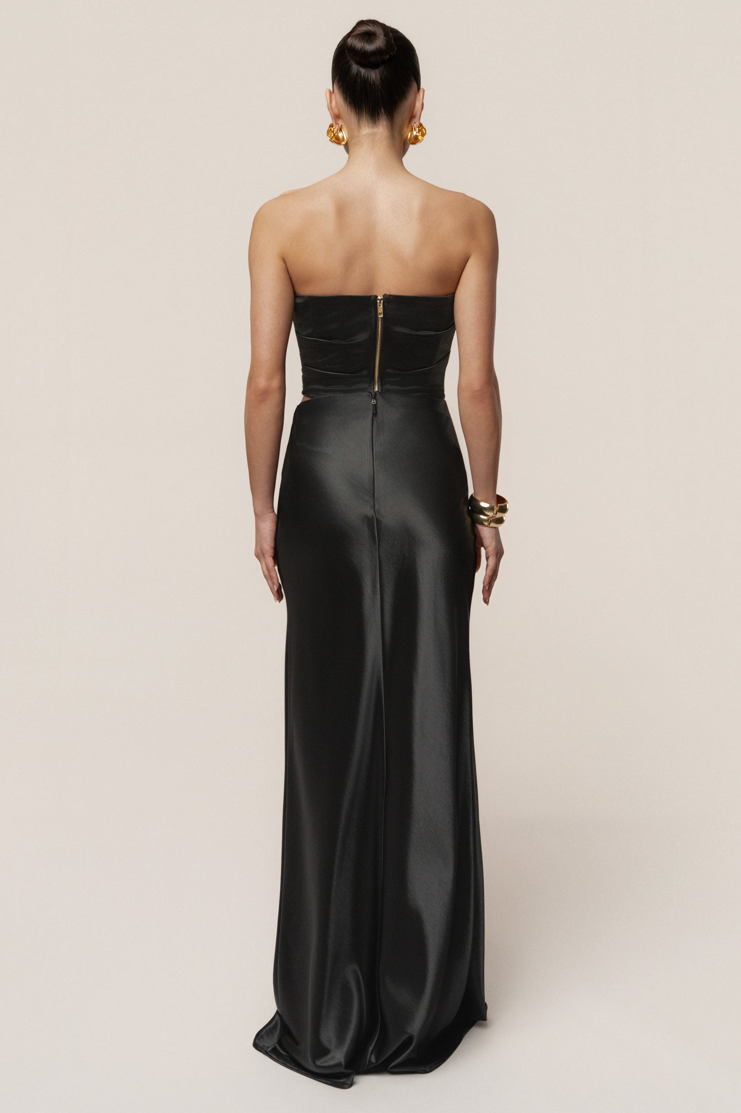 Black Sparkling Hour Satin Corset JLUXLABEL