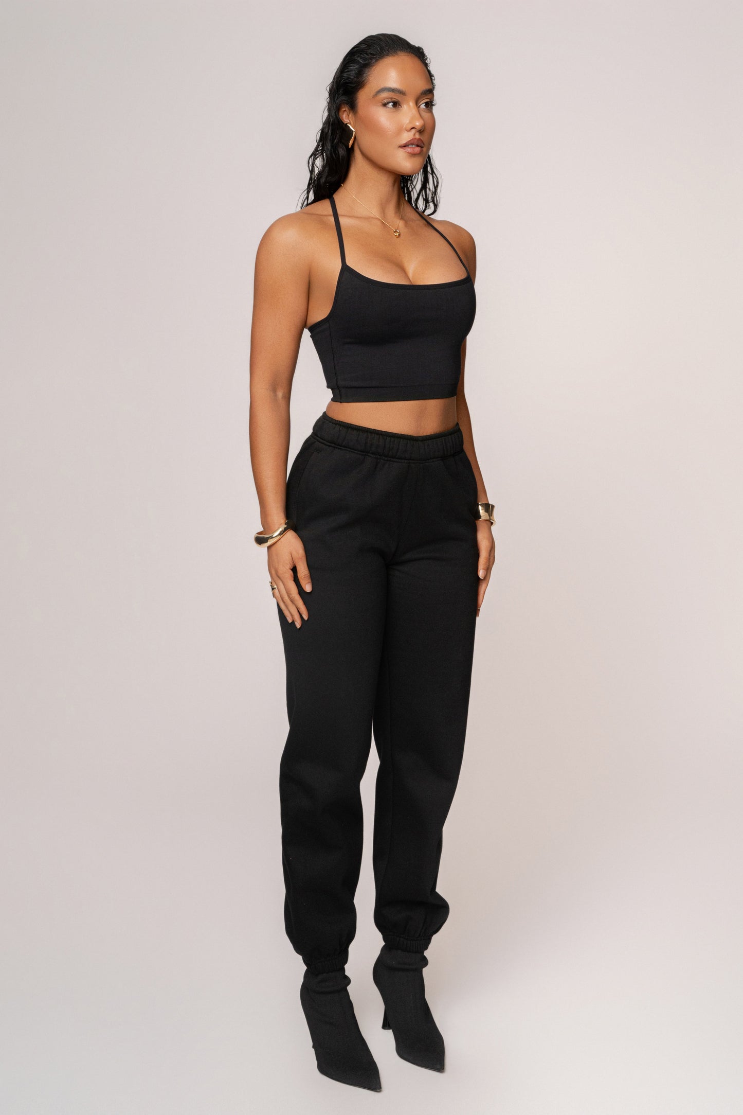 Black Active Crop Top