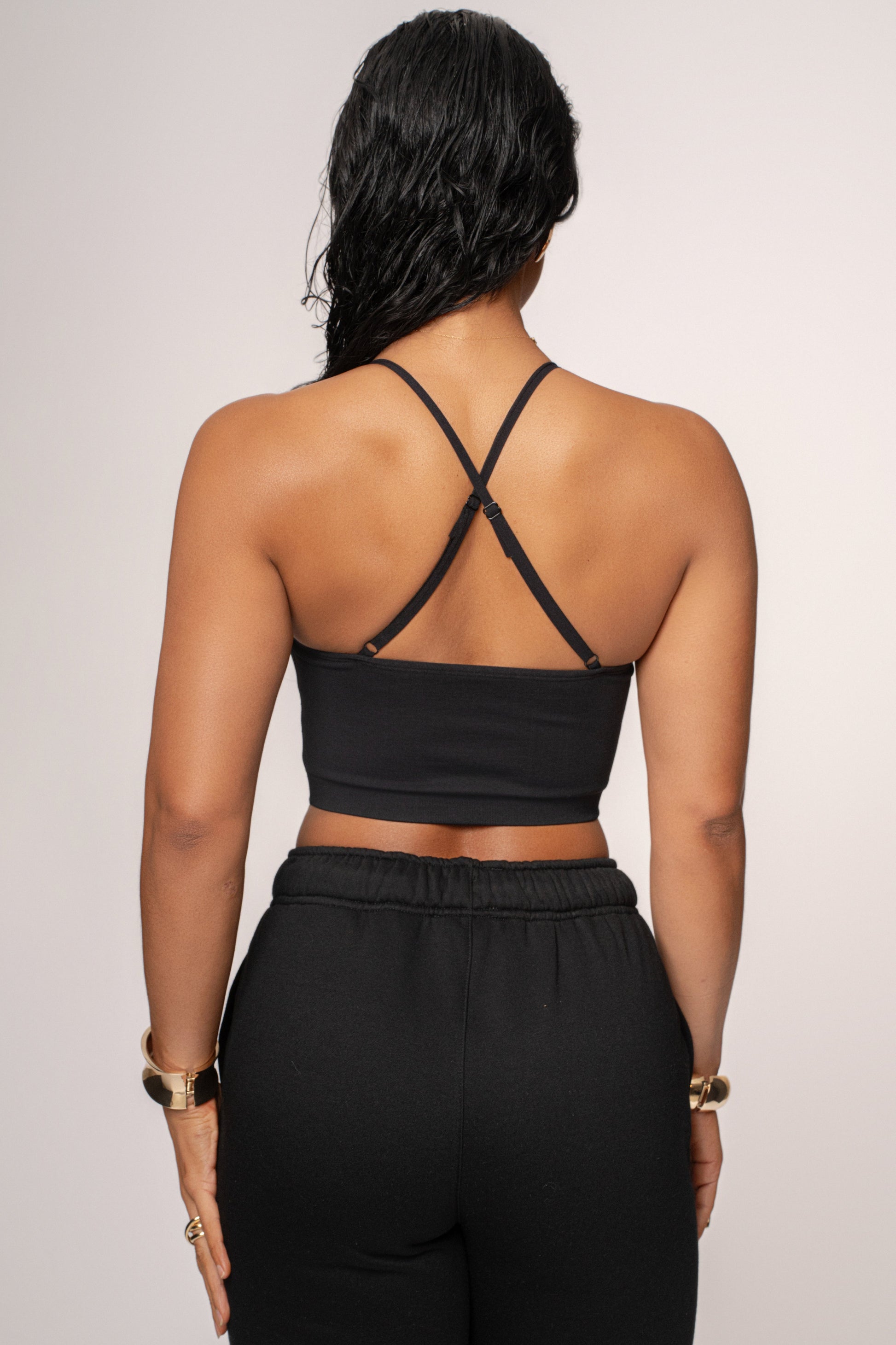 Black Active Crop Top NEWFASHIONEDGE