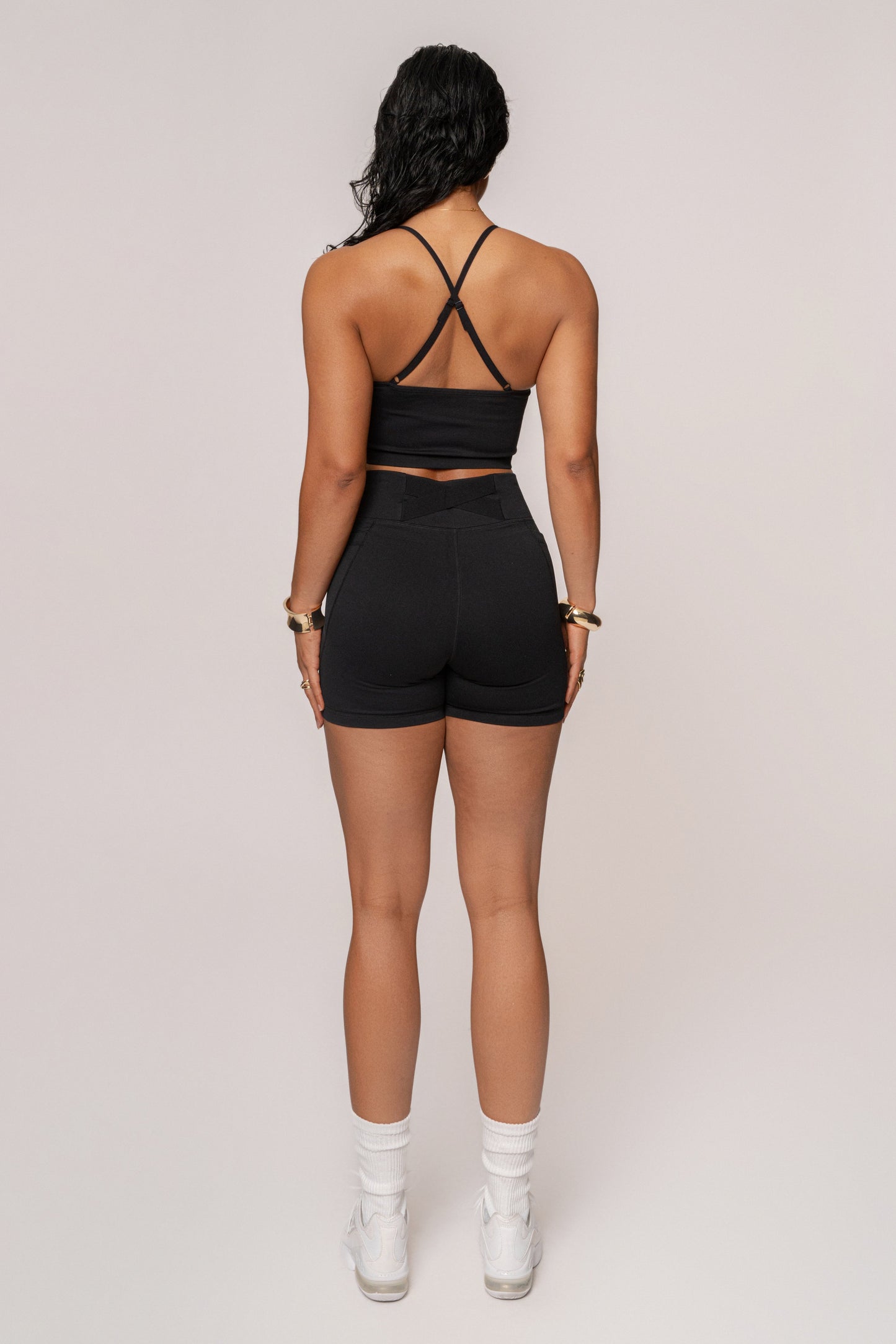 Black On The Move Biker Short JLUXLABEL