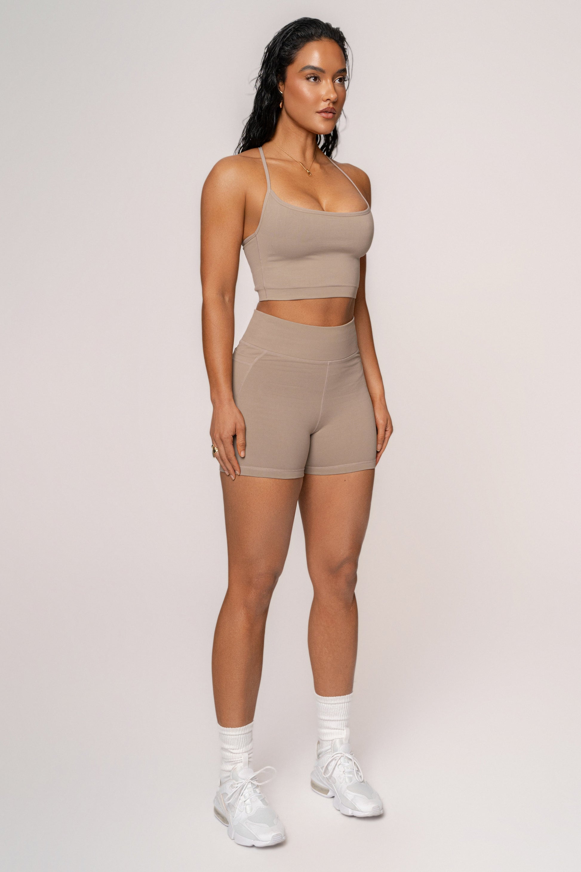 Beige On The Move Biker Short JLUXLABEL