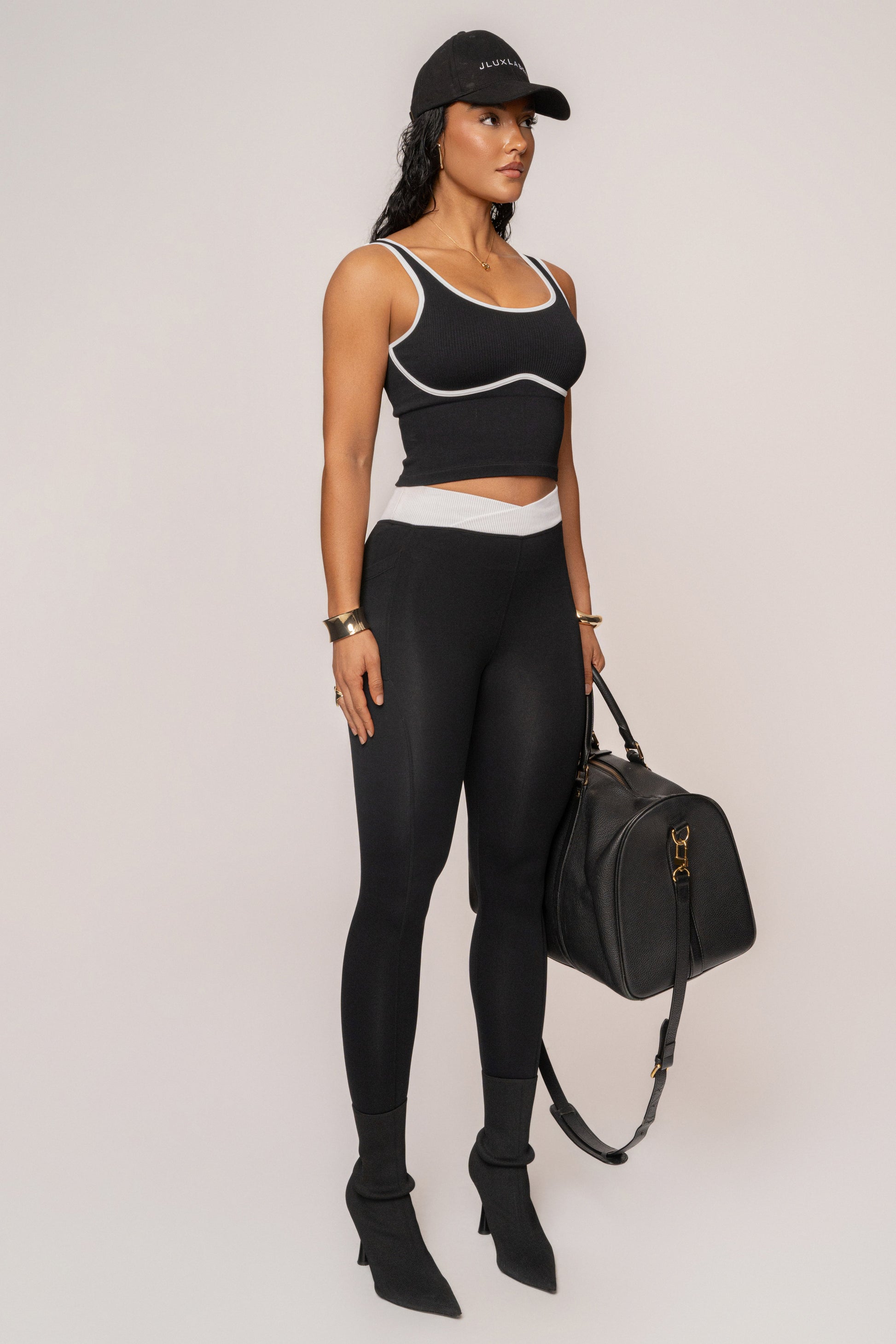Black/White Limitless Performance Top JLUXLABEL