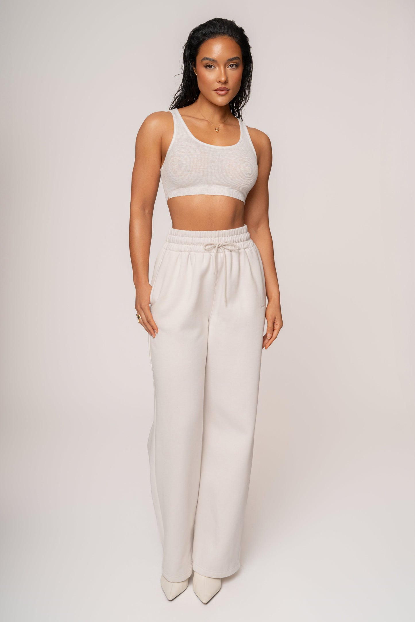 Bone JLUXLABEL Logo Fleece Pants JLUXLABEL