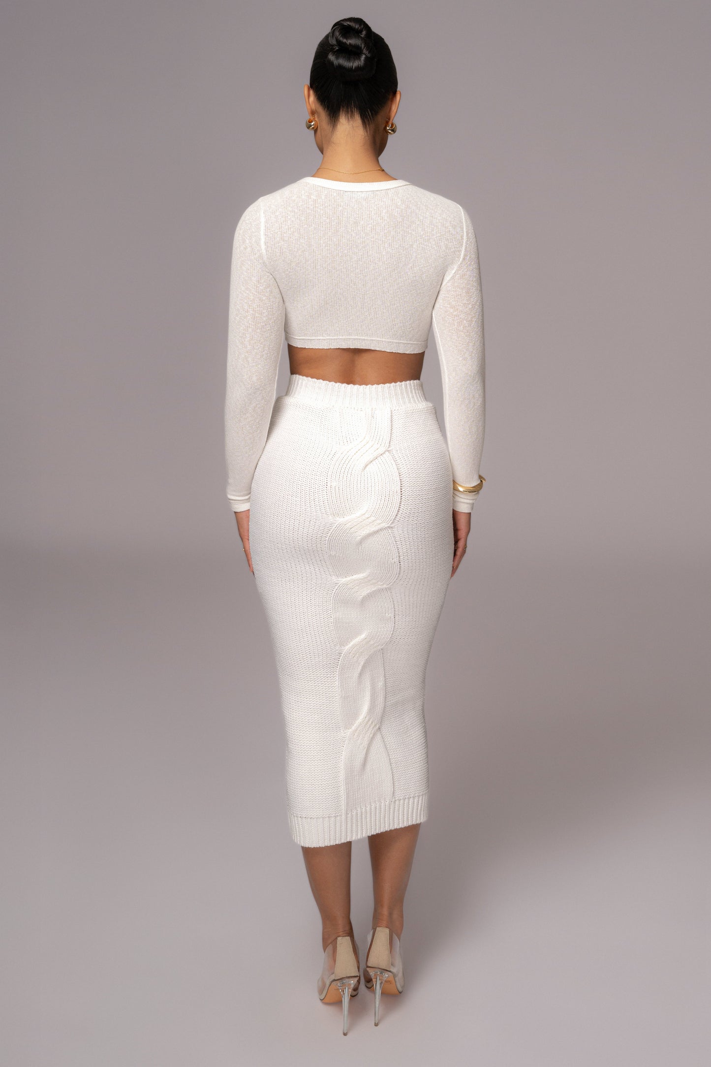 Milk Merine Knit Midi Skirt JLUXLABEL