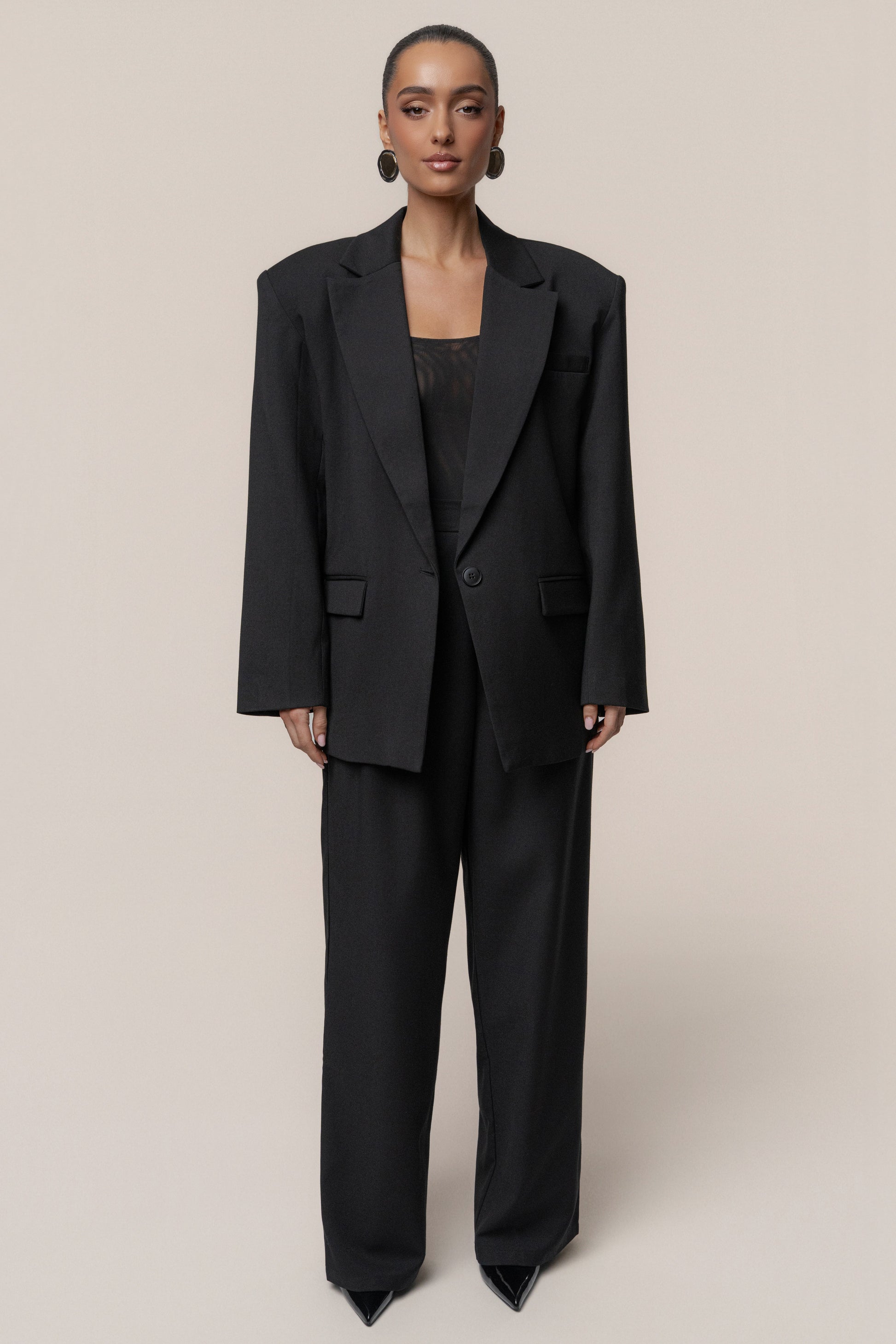 Black Refined Moments Trouser JLUXLABEL