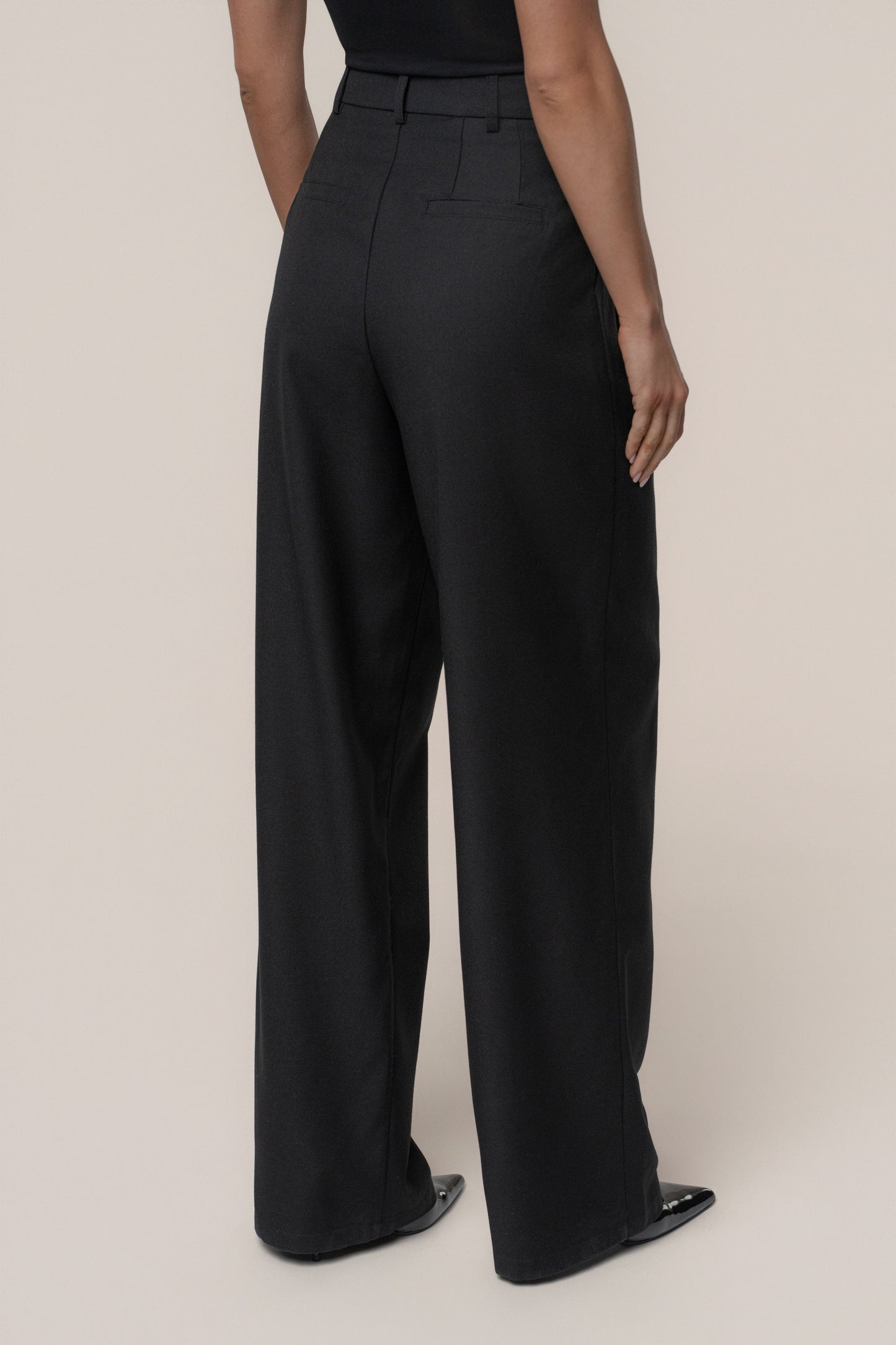 Black Refined Moments Trouser JLUXLABEL
